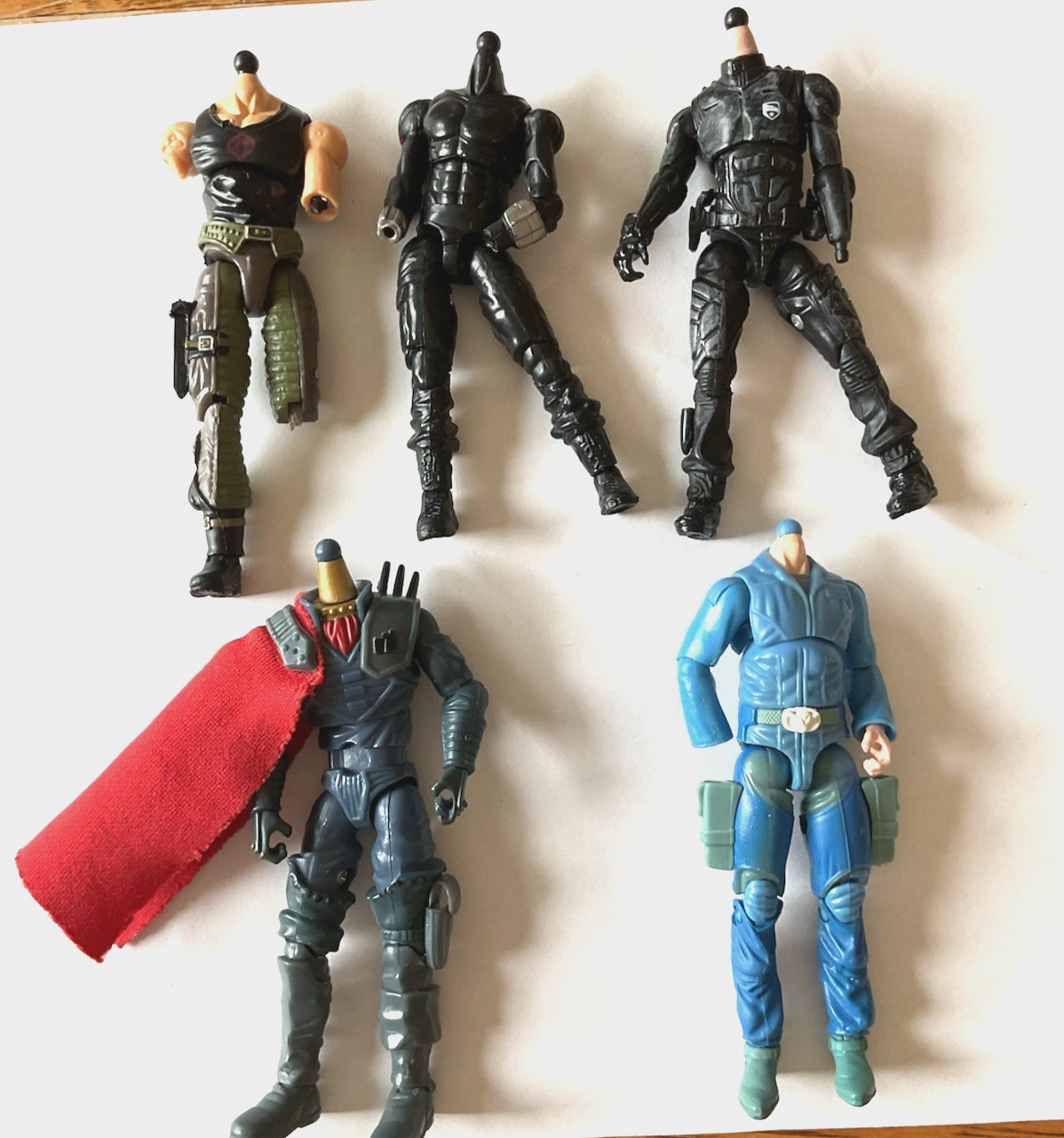 GI Joe 2008-09 Mixed figure lot for parts only / x5 headless Figures World Ship