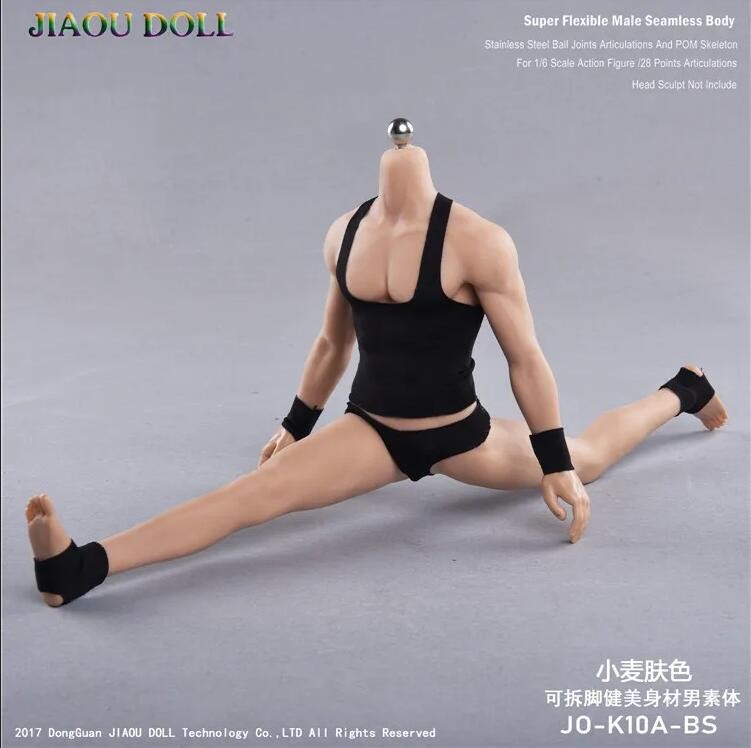 JIAOU DOLL JOK-10A-BS 1/6 Muscular Male Seamless Body Suntan 12 » Figure Model