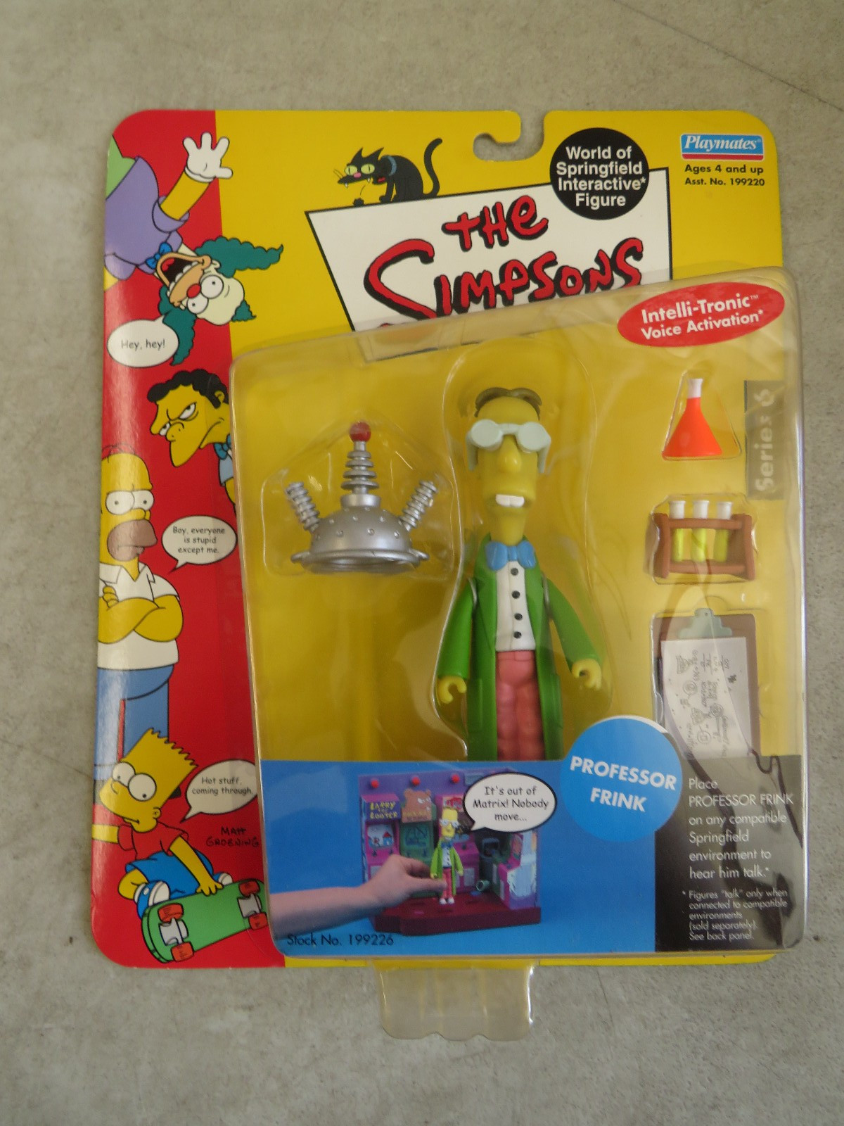 2001 The Simpsons Intelli-Tronic Series 6 Professor Frink 5&Prime; Figure MOC