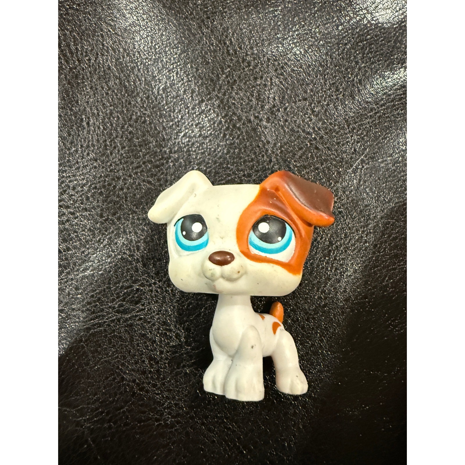 Littlest Pet Shop Dog White Brown Blue Eyes Hasbro LPS Toy 151