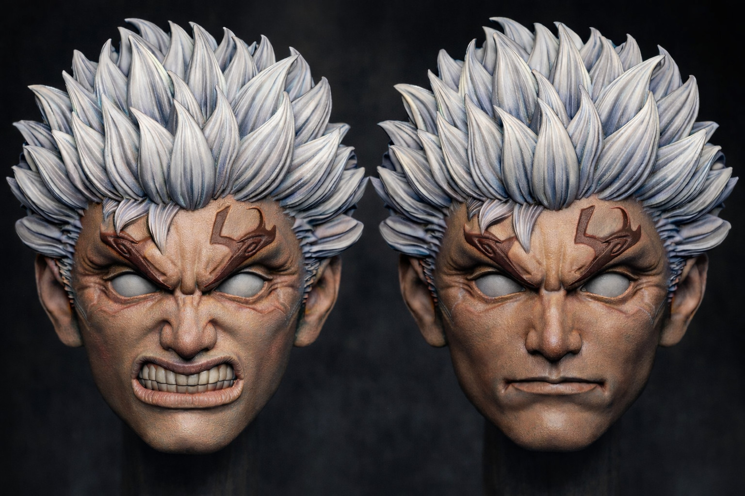 1:18 to 1:6 Scale Head [Unpainted]: Asura (Asura&rsquo;s Wrath)