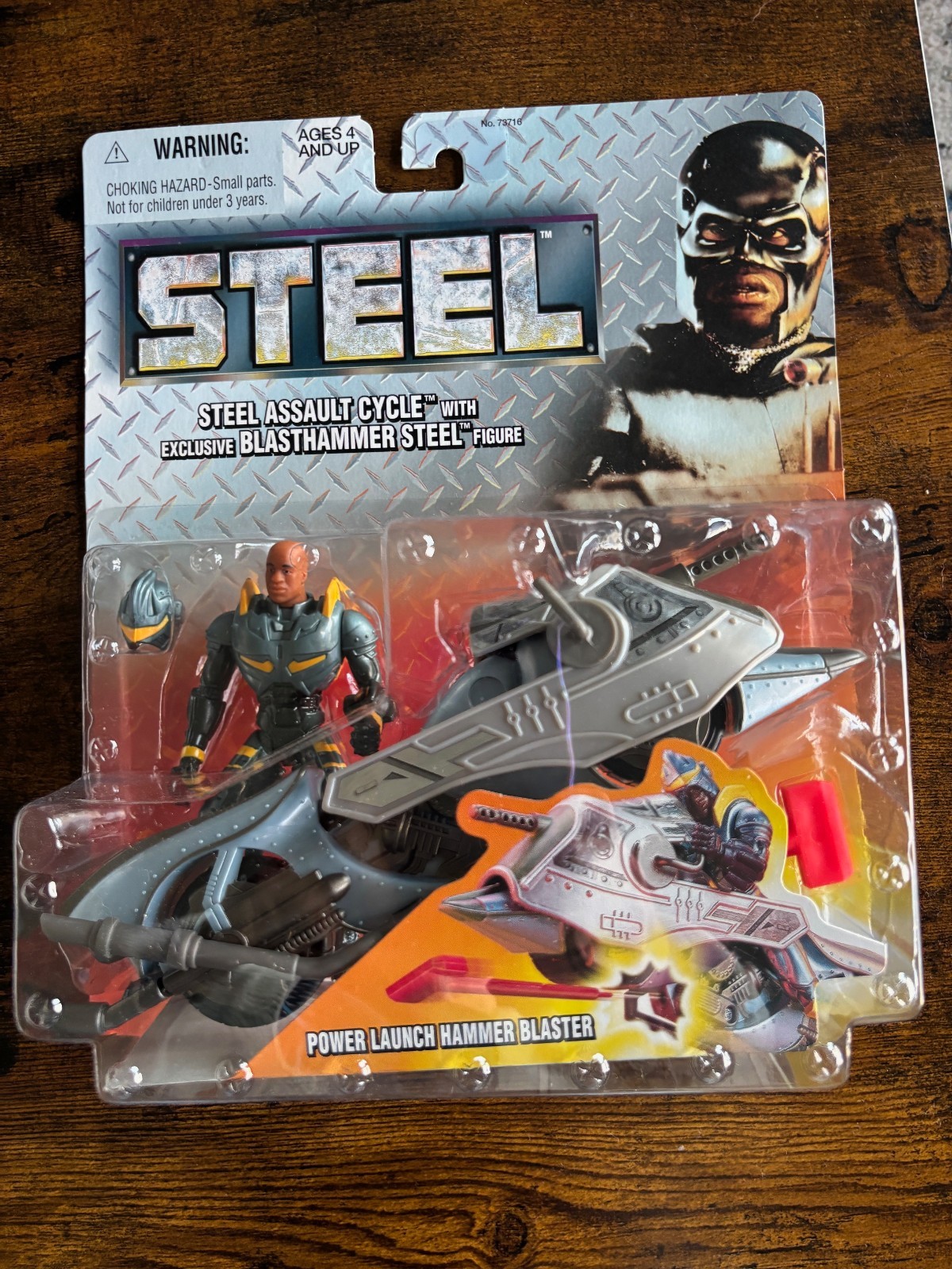 1997 Vintage Kenner Steel Assault Cycle & Blast Hammer Steel Figure NEW Sealed