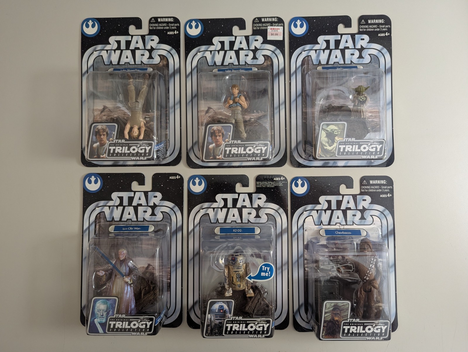 Lot of (6) 2004 Hasbro Star Wars Empire Strikes Back Original Trilogy Collection