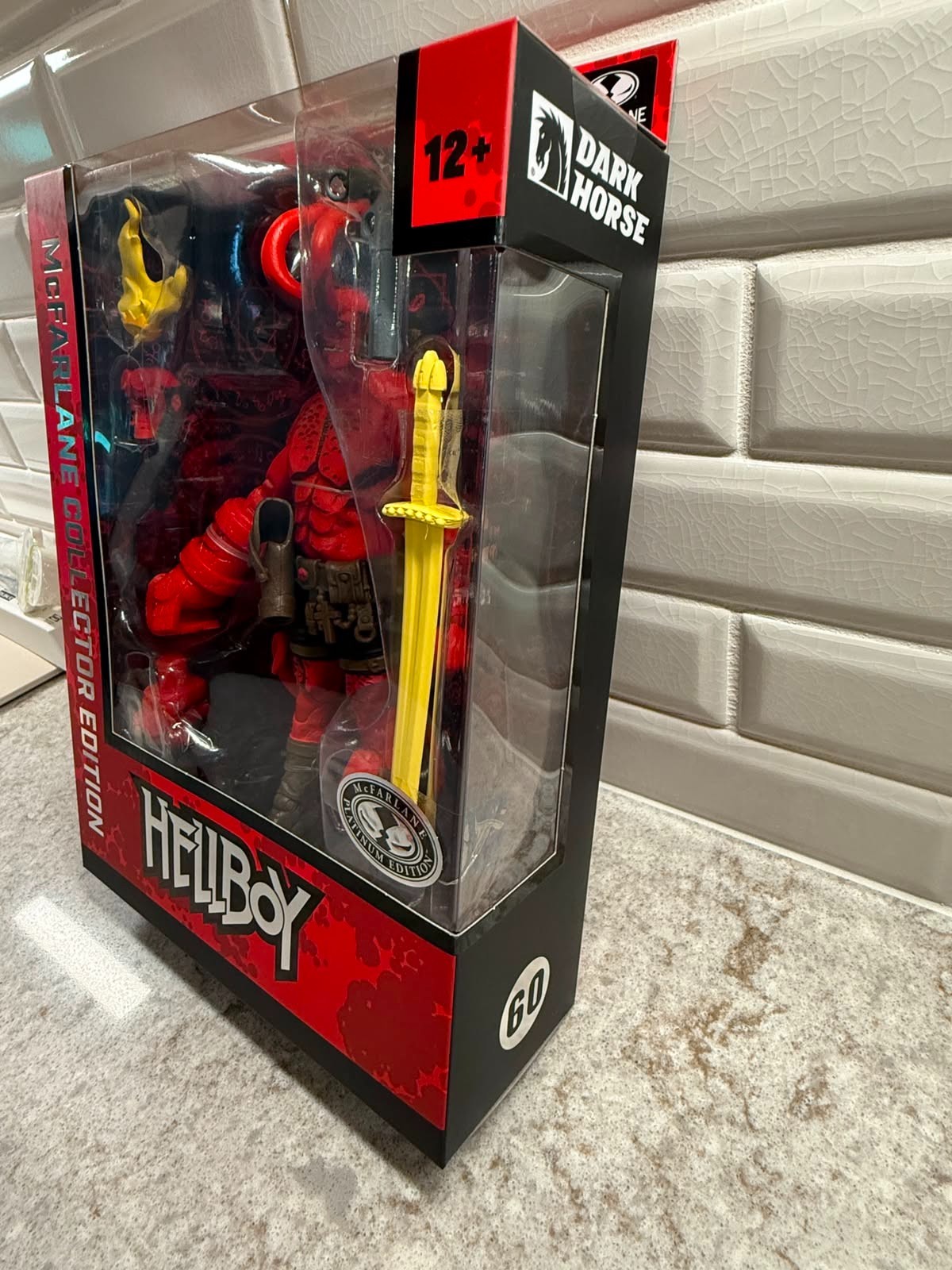 McFarlane Hellboy Collector Edition Platinum Chase Figure #60 Dark Horse IN HAND
