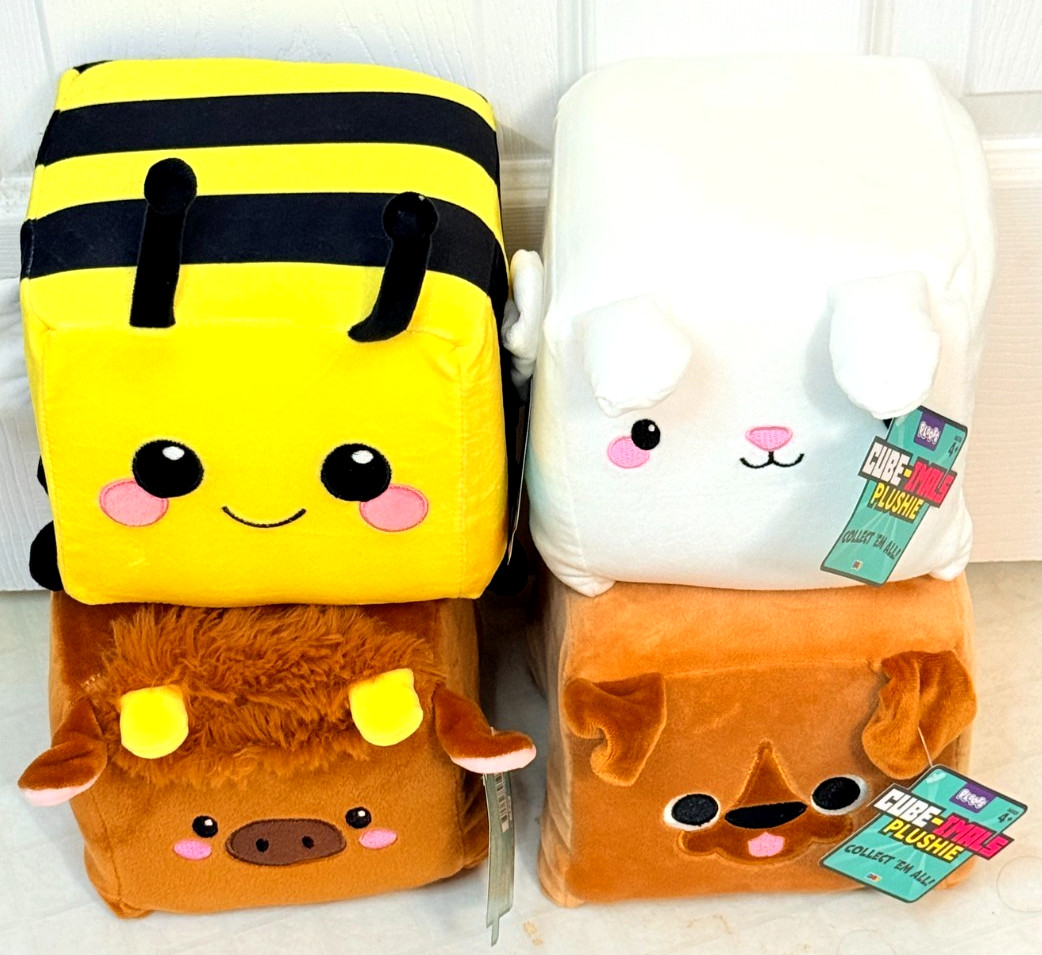Ploofs **CUBE-IMALS « MEMORY FOAM ISH » PLUSHIE** You Choose YOUR Favorite NWT