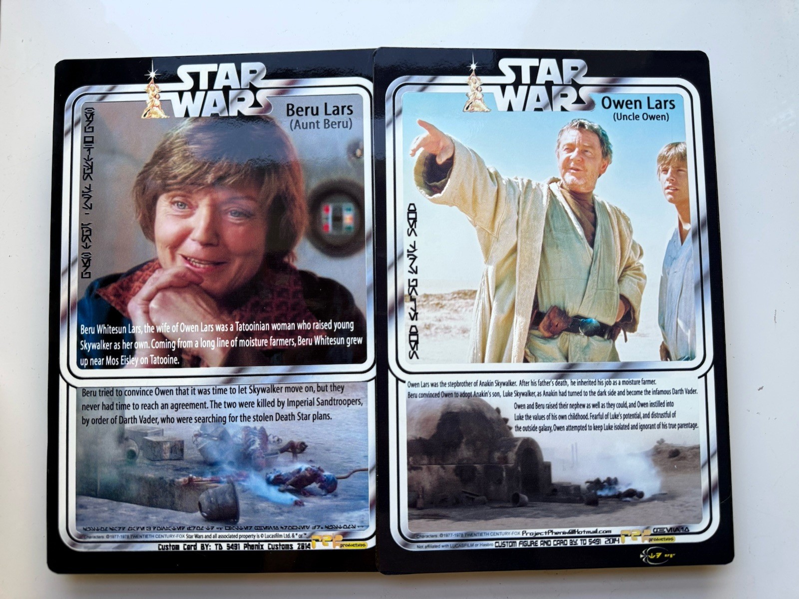 Uncle Owen Lars and Aunt Beru (Charred Remains) Star Wars TD5491 Customs 2014
