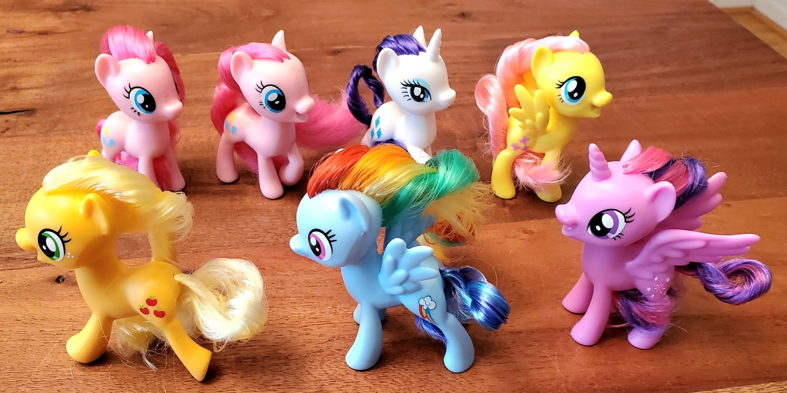 Lot of 7 My Little Pony Brushable Hair 3.5&Prime; Figures G4 2016