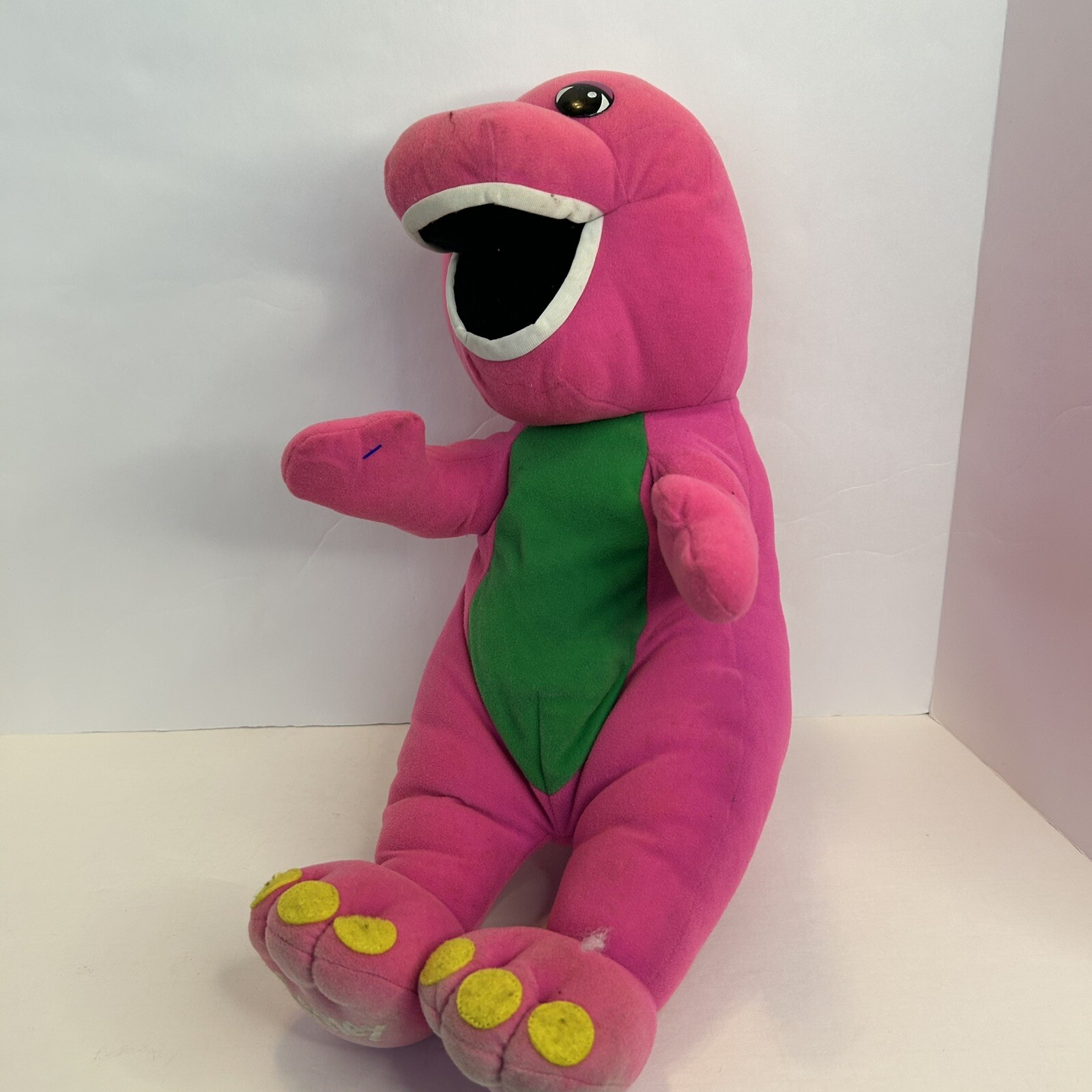 Vintage 1992 Playskool Talking Barney 18&Prime; Plush Not Working Read Below