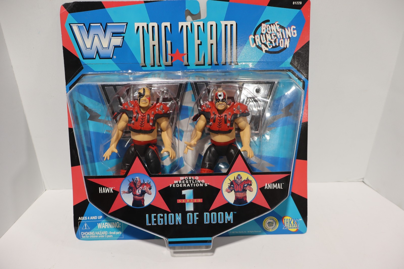 WWF WWE Legion Of Doom Hawk Animal SERIES 1 Tag Team 2-Pack Jakks ROAD WARRIORS
