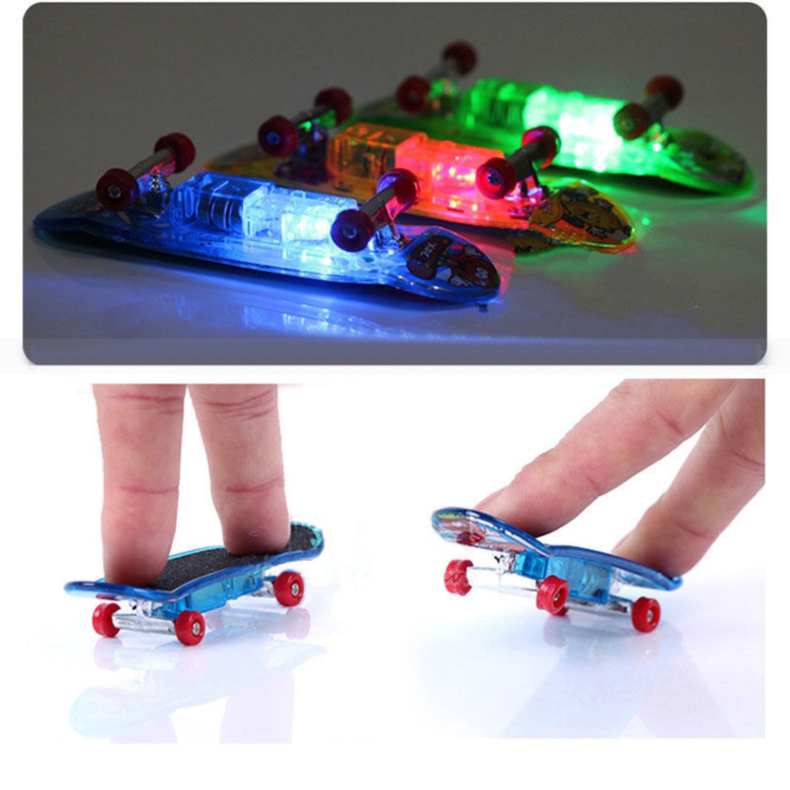 Mini LED Lighting Finger Board Colorful Skateboard Kids Children Toy Boys Gifts