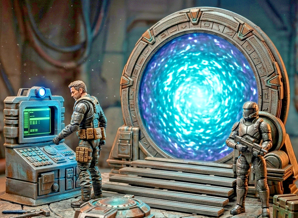 1:12 Scale Interdimensional Portal & Lab Console – Sci-Fi Diorama for 6&Prime; Action