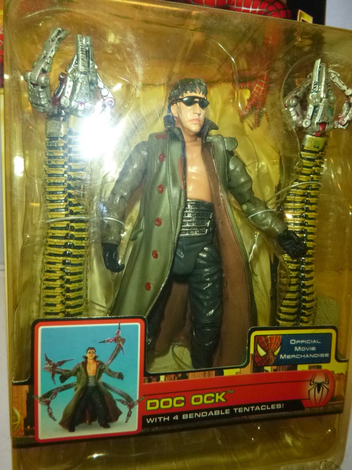 NEW 6&Prime; Doc Ock w bendable tentacles (MOC) Spider Man 2 (2004) ToyBiz Dr Octopus