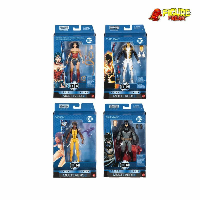 DC Multiverse Lex Luthor Wave 9 CNC Complete Set Batman, Vixen, Wonder Woman