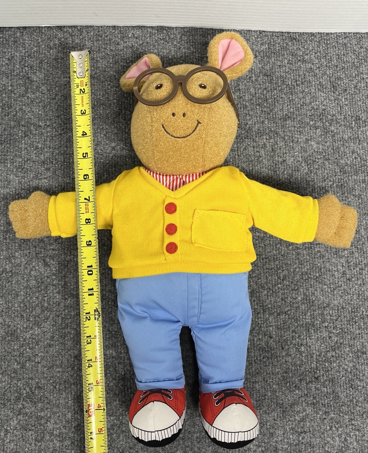 Arthur 17&Prime; Plush Doll Talking Playskool Hasbro Vintage 1996 Tested Works