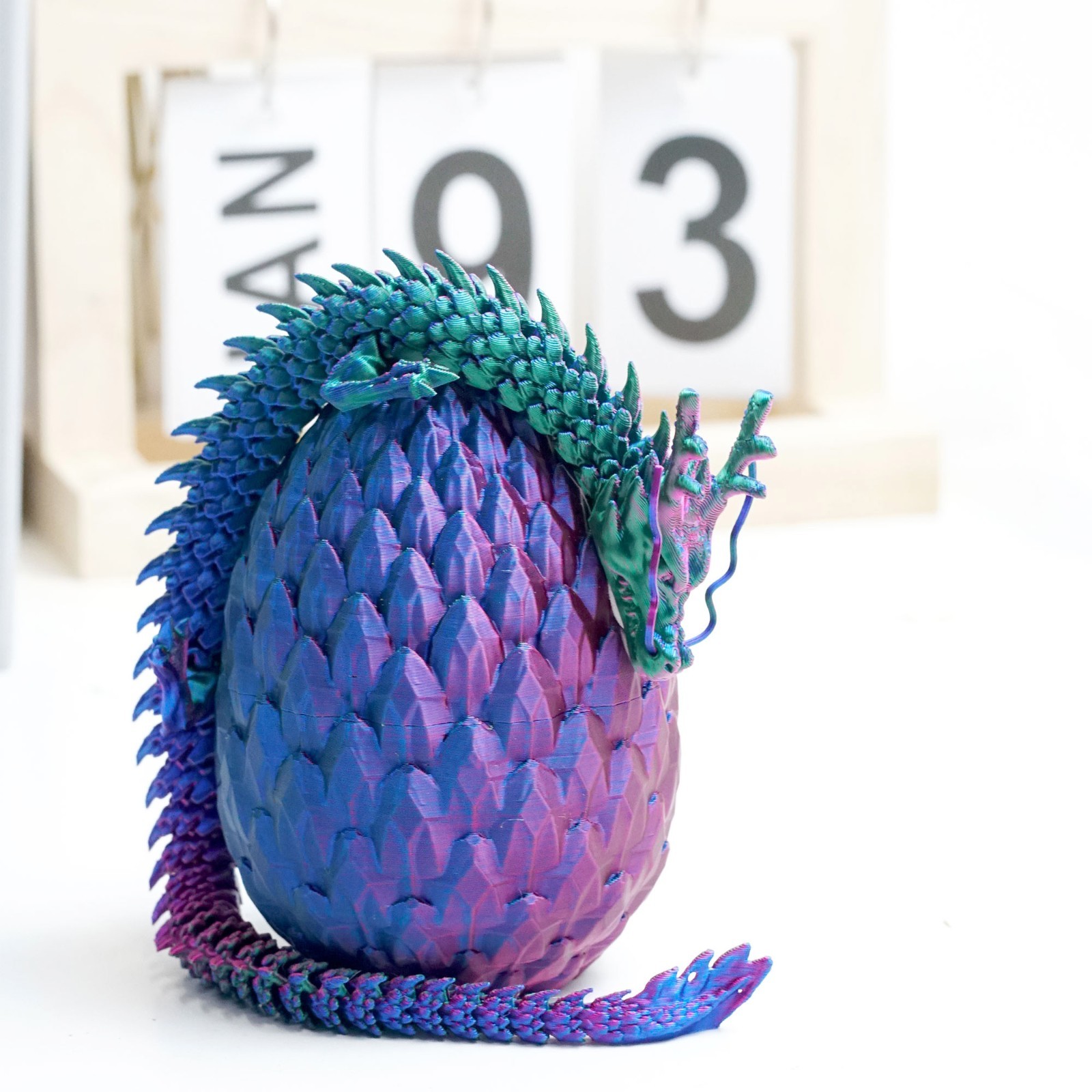 3D Printed Gemstone Dragon Egg Model,Articulated Animals figure,Toys Home Decor