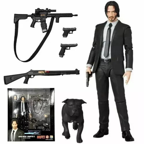 Maf No. 085 John Wick Chapter 2 With Dog Action Figure Collection Toy Gift PVC