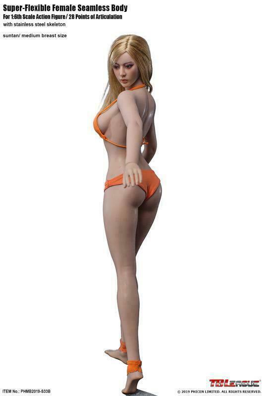 1:6 TBLeague Pale/Suntan Skin Flexible Female Girl Model Body 12in Action Figure