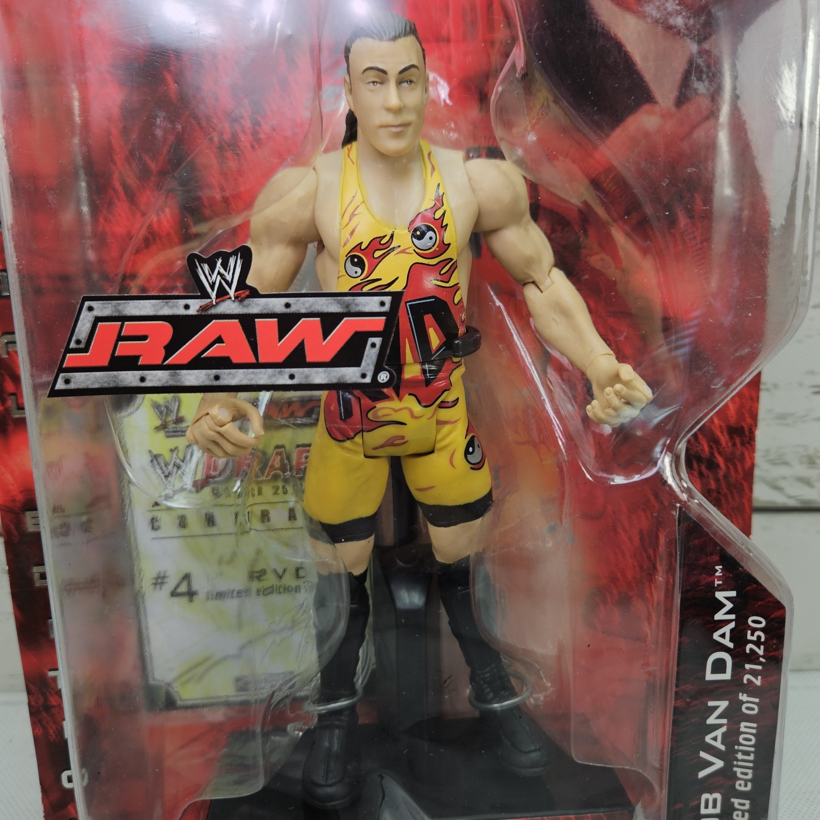 Jakks Pacific WWE Draft RAW Rob Van Dam Limited Edition 2002 Vintage 6&Prime; Figure