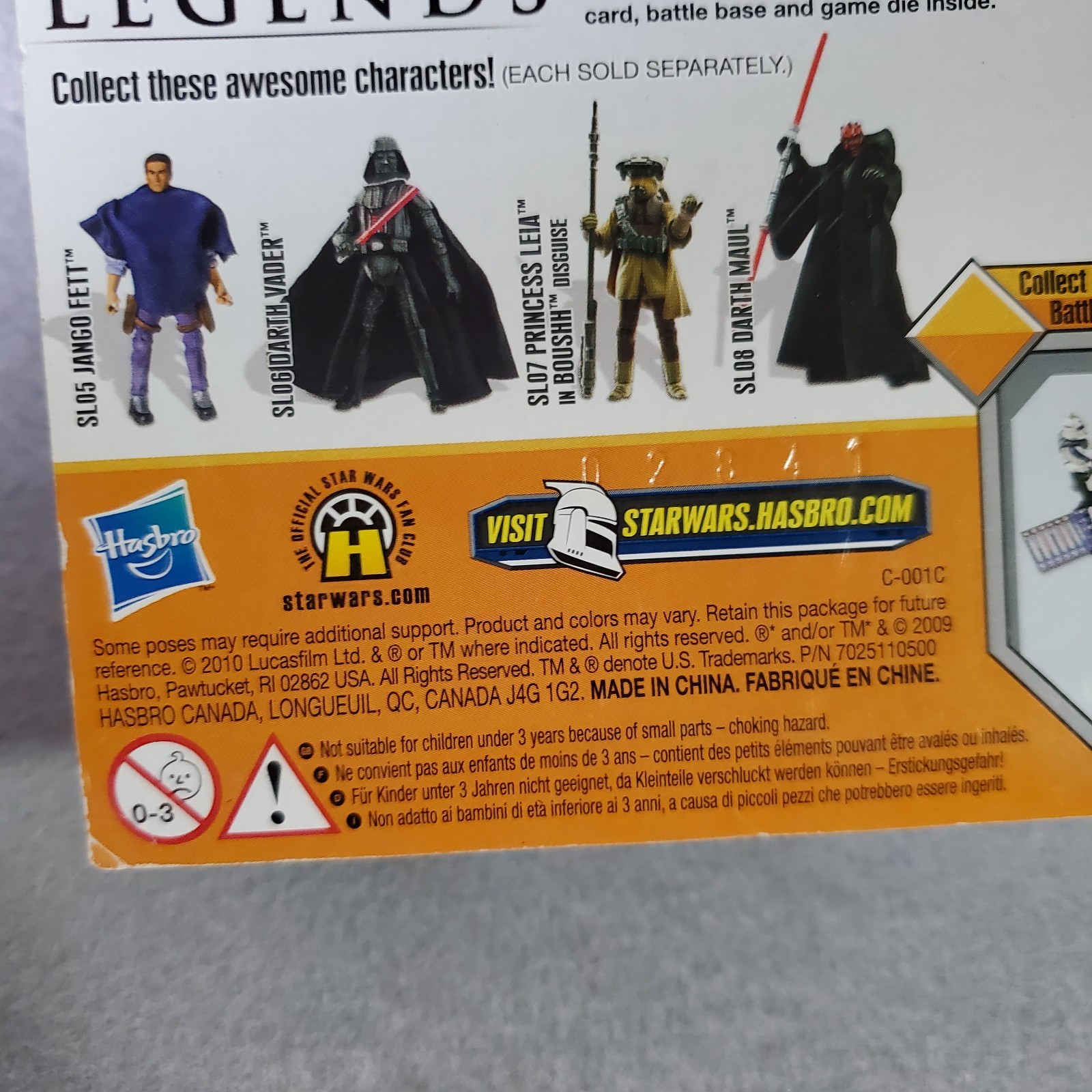Star Wars Saga Legends General Grievous Figure Secret Weapons & Battle Card 2010