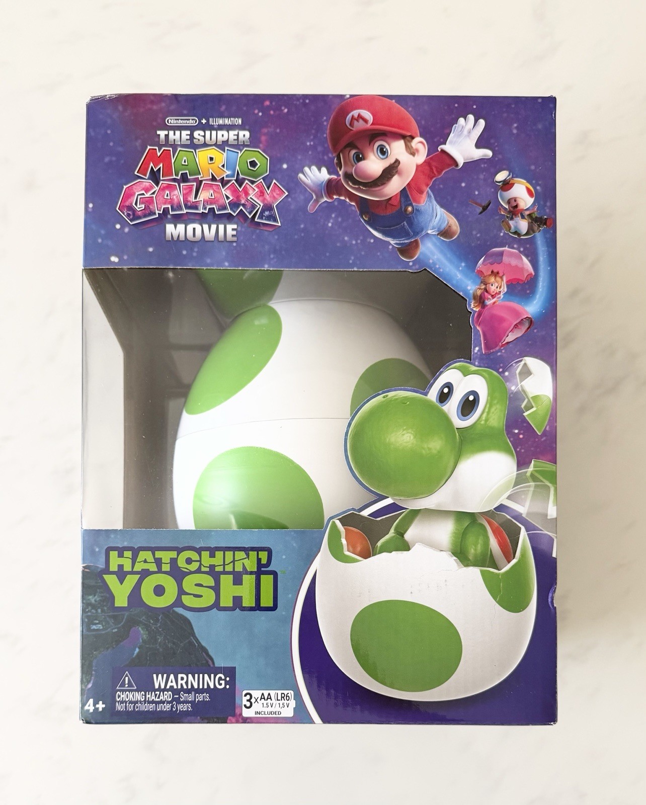 Hatchin&rsquo; Yoshi – The Super Mario Galaxy Movie Interactive Figure Toy Kids Gift