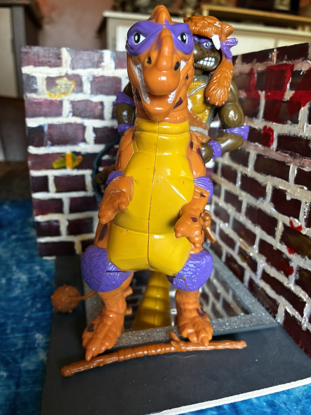 1993 Playmates TMNT Cave Turtle Don Donatello And Trippy Tyrannosaurus