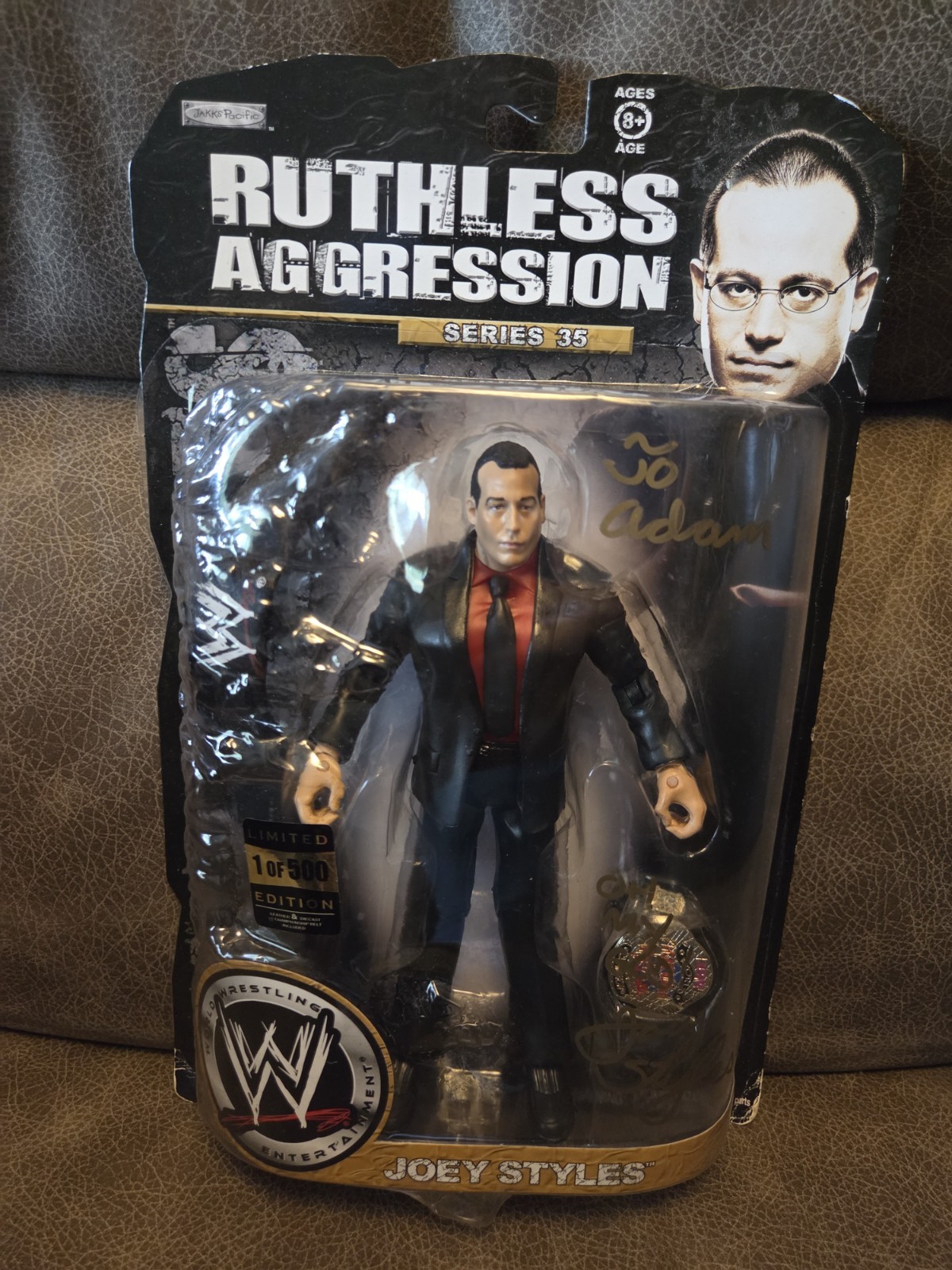 WWE Ruthless Aggression Joey Styles Chase 1 Of 500 Jakks 2008 Autographed