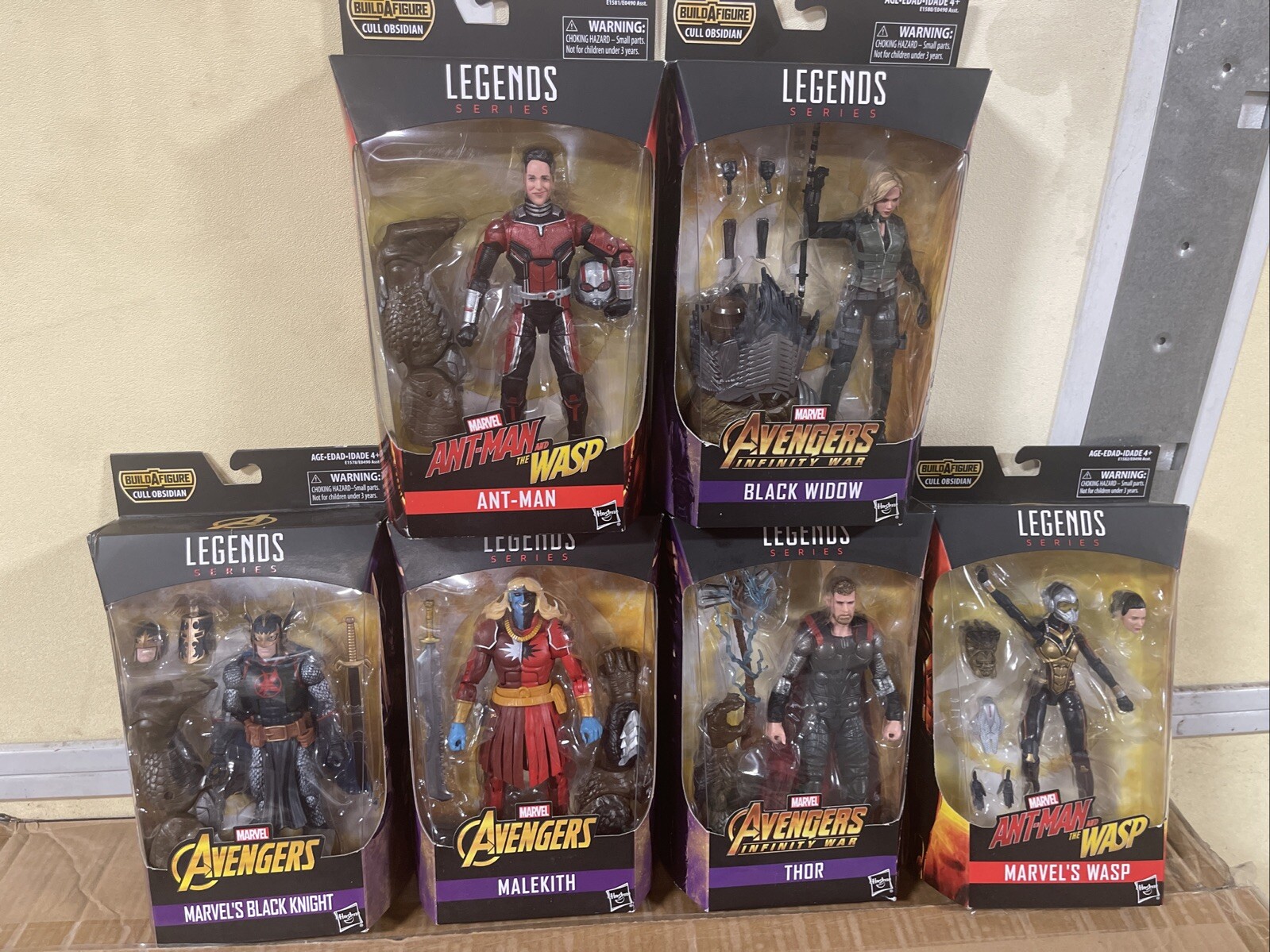 Hasbro Marvel Legends Avengers Infinity War Cull Obsidian BAF Wave Complete Set