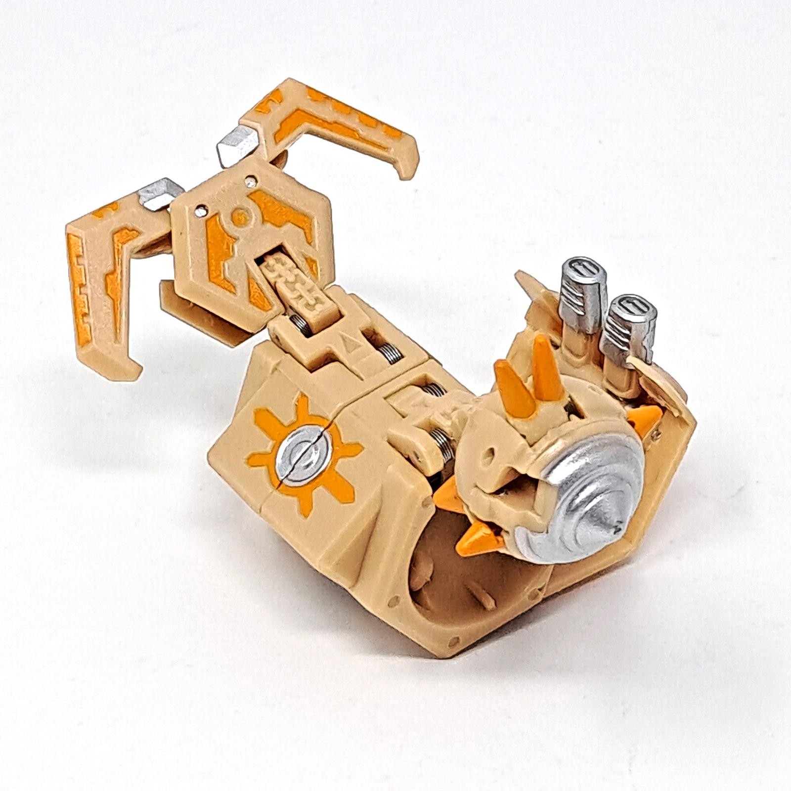 Bakugan brown Rock Hammer 60g Battle Gear Gundalian Invaders tan orange silver