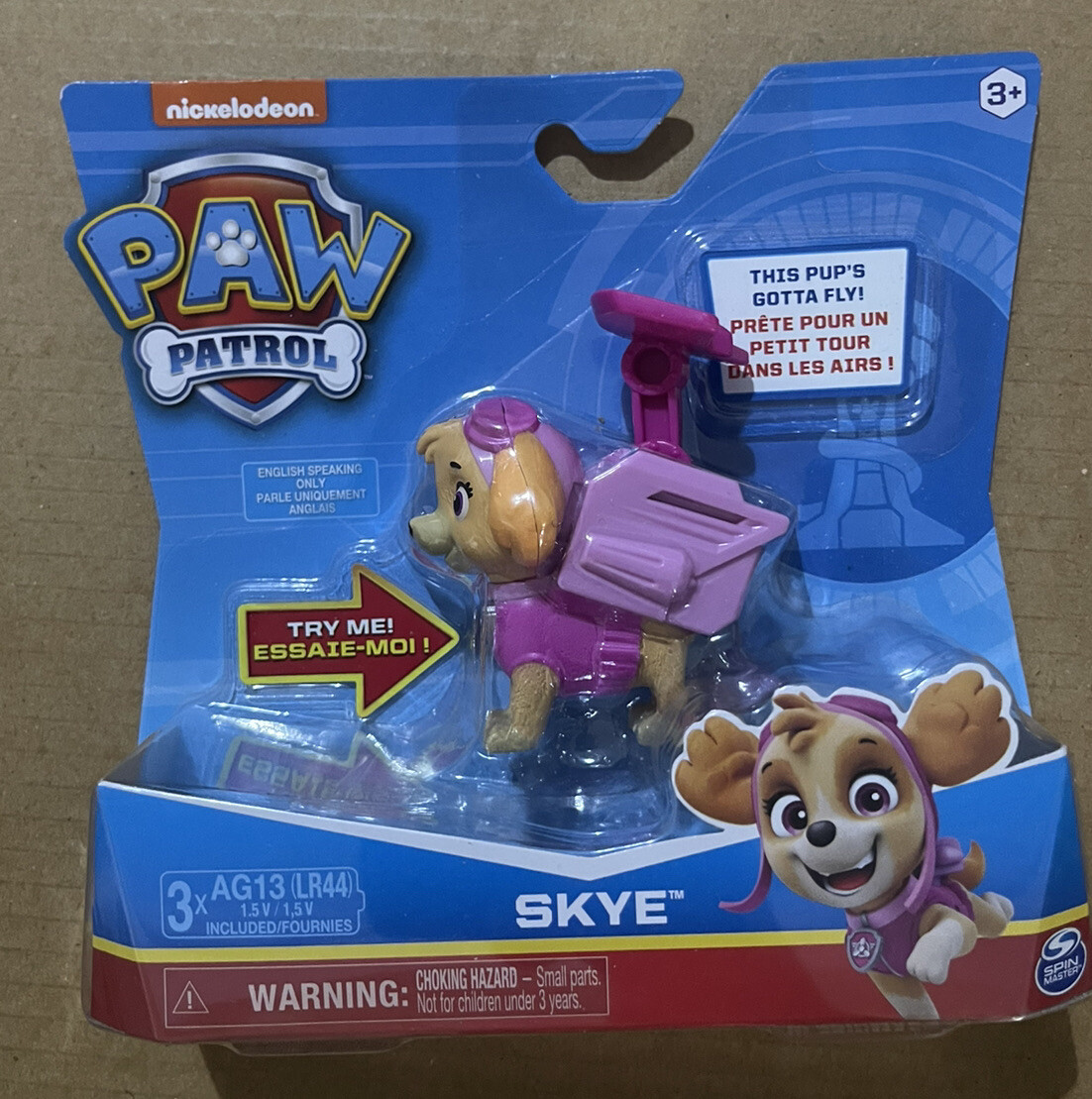 Paw Patrol Skye Jet Figure Spinmaster 3 inch christmas birthday gift