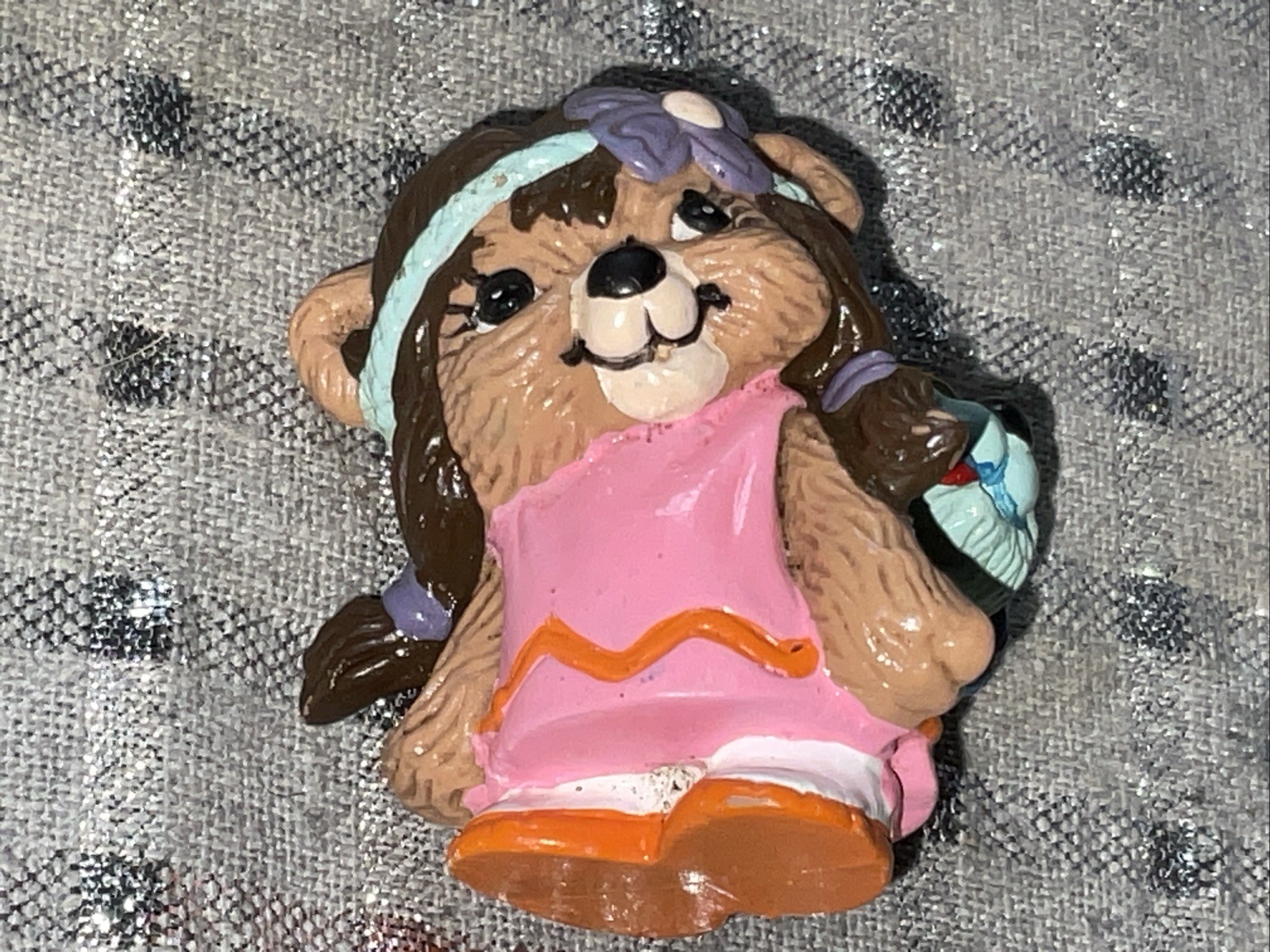 Vintage 1989 Hanna-Barbera Paw Paw Bear PVC Figure Applause Hong Kong