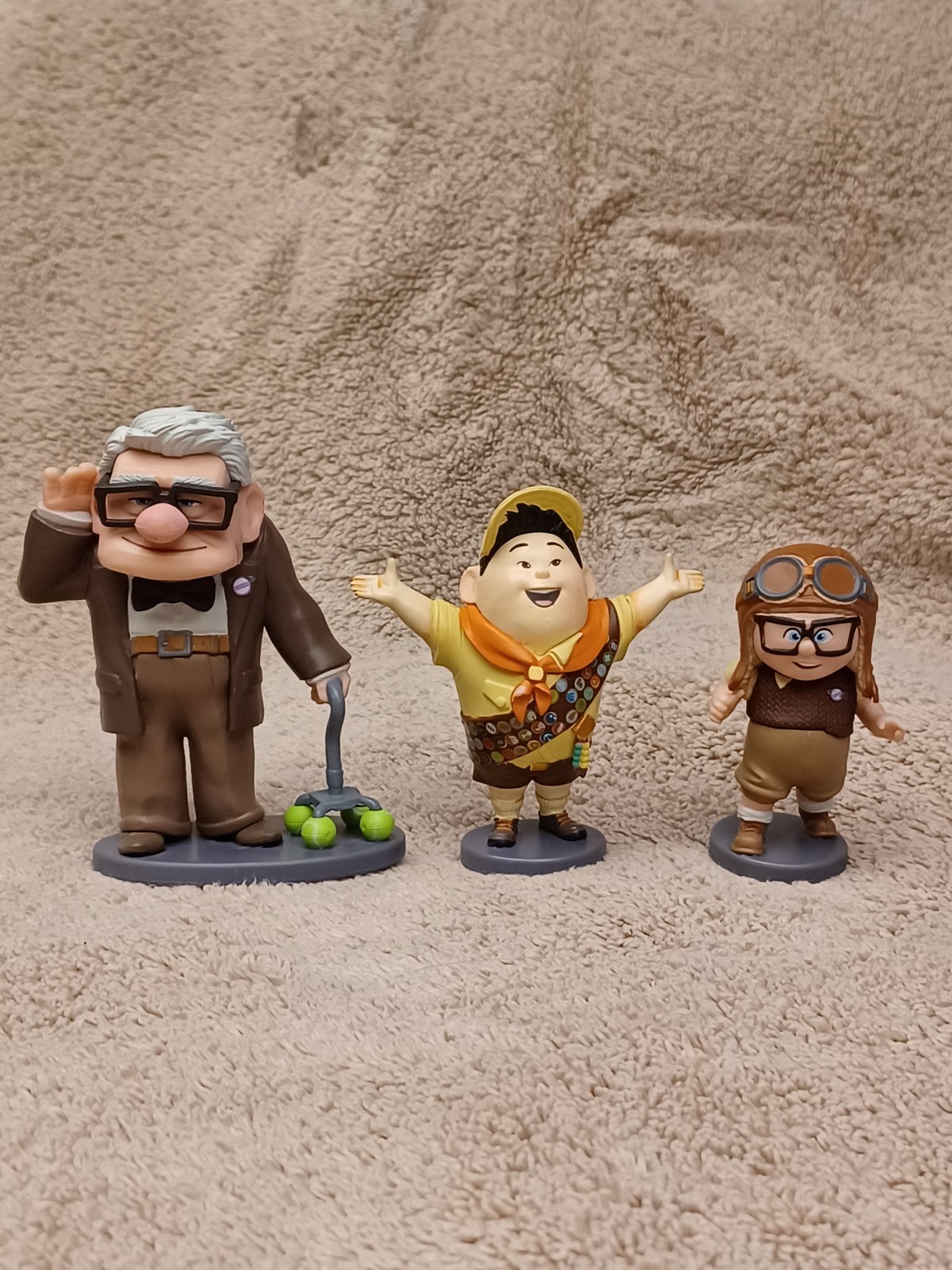 Disney Pixar Up Movie Both Carl Fredricksen & Russel Figures PVC Cake Topper Toy