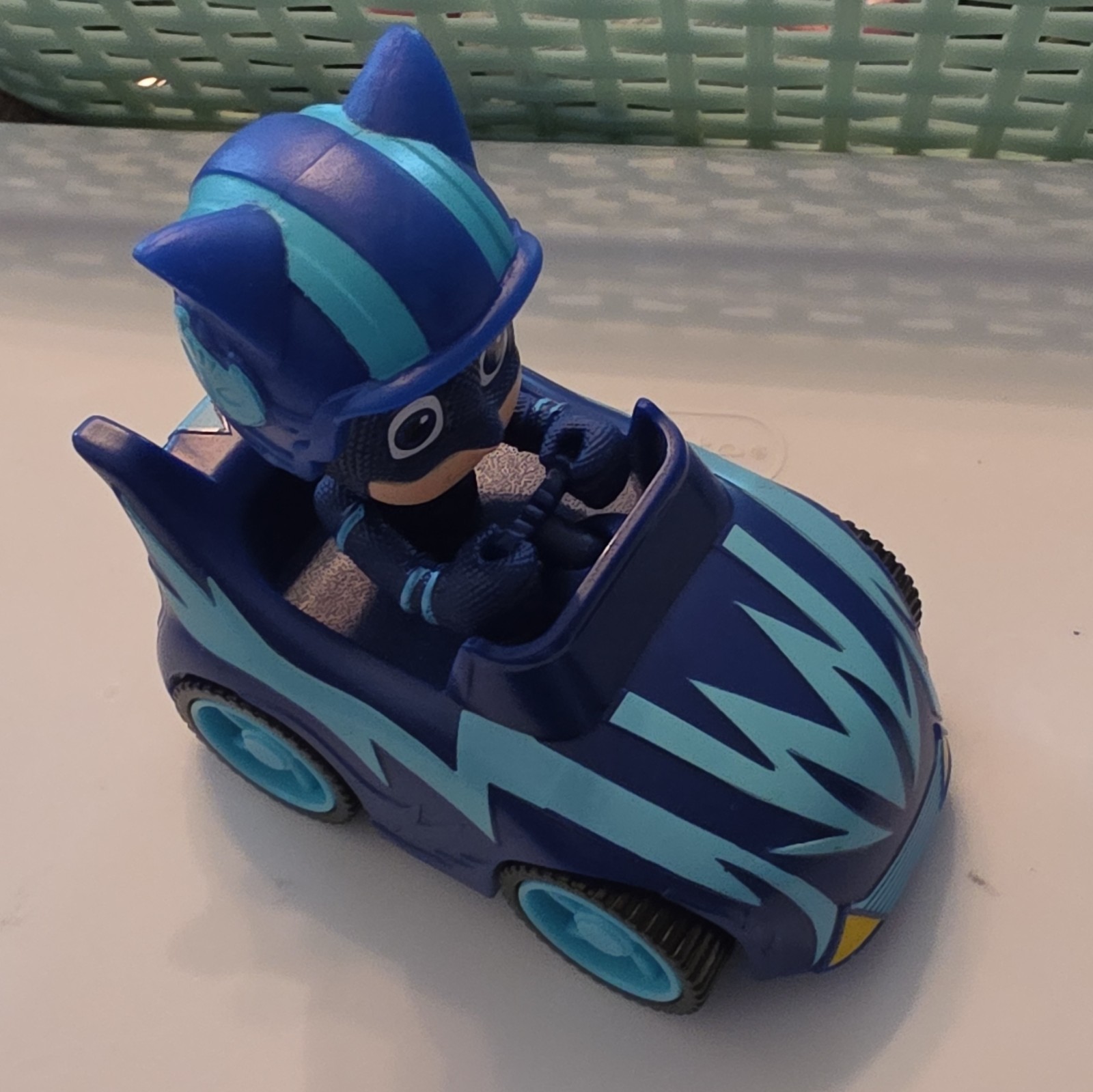 PJ Masks Catboy Action Figure w/ Car Vehicle Blue Light Blue Black Plastic
