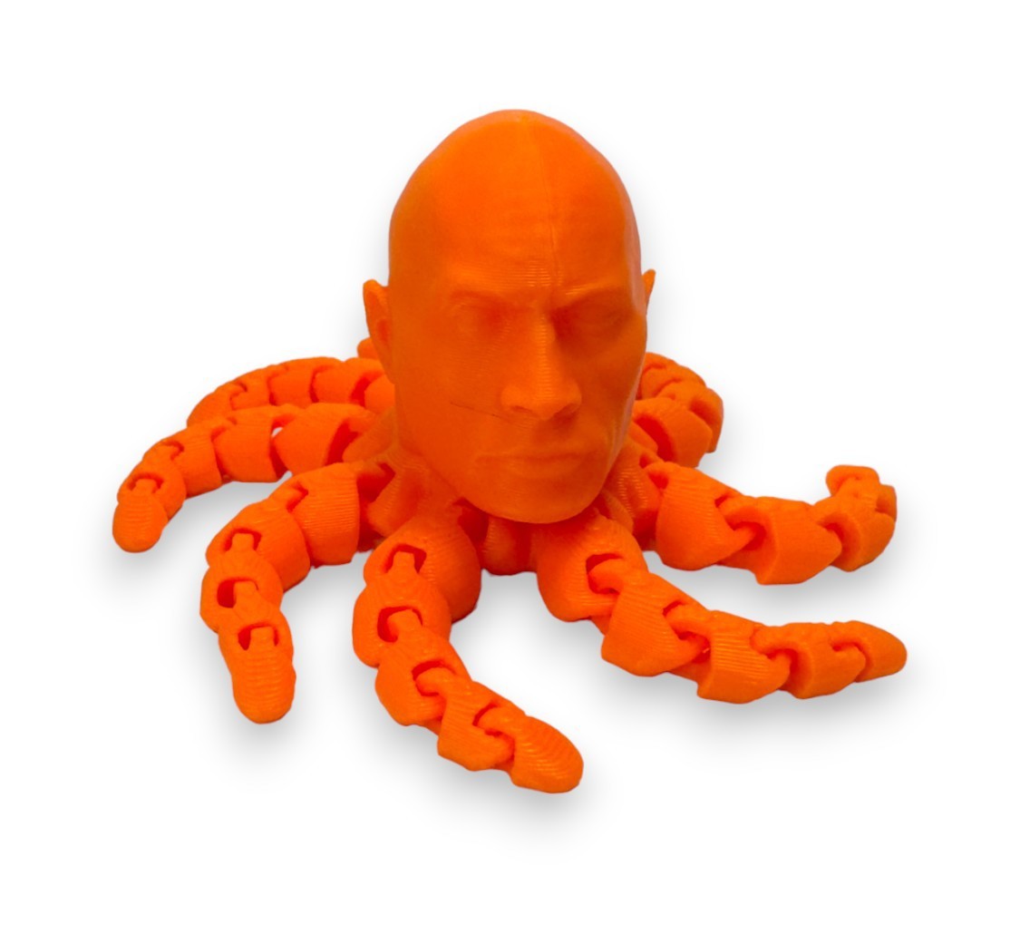 Rocktopus Meme Figure – Movable Tentacles – TikTok Sensation – Orange