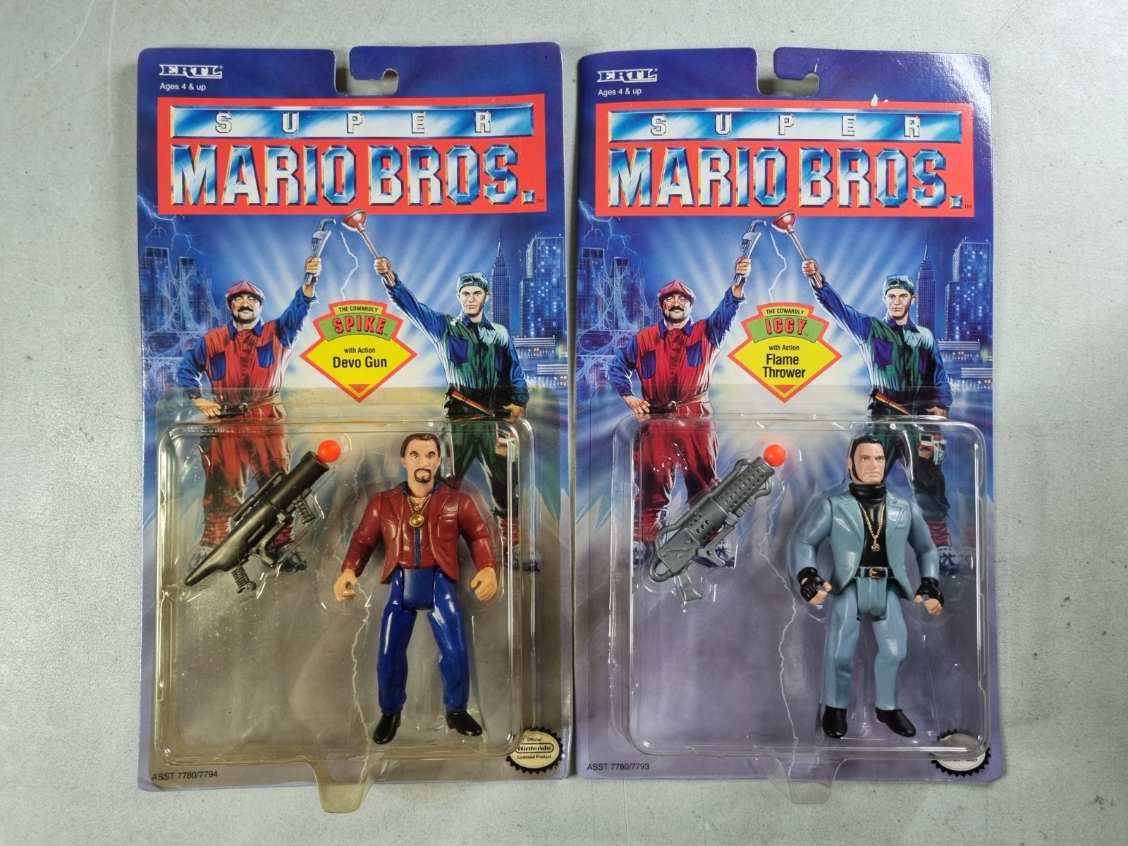 Iggy & Spike Action Figure Super Mario Bros Movie 1993 Ertl Nintendo NEW SEALED
