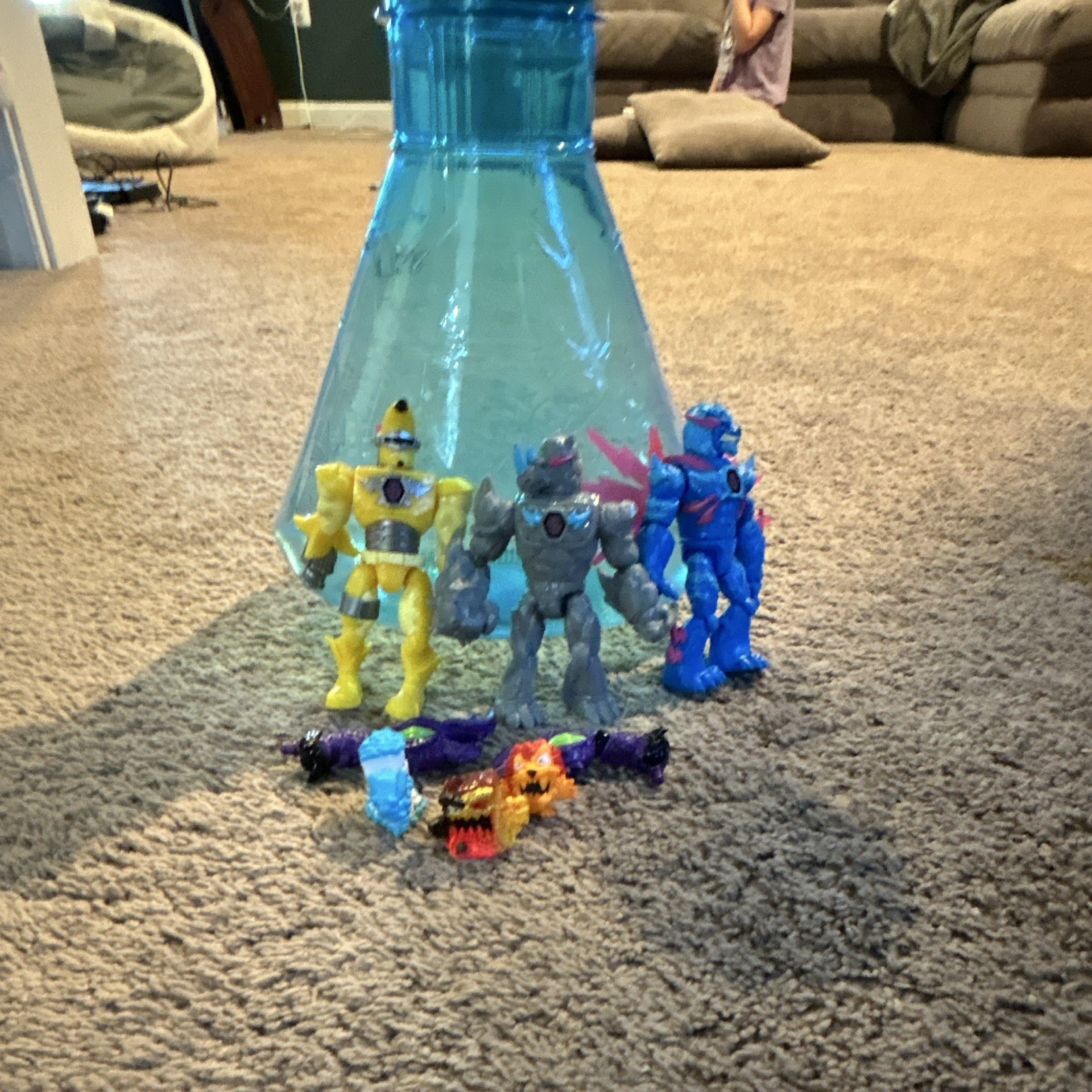 Robot Action Figure Set w/ Dragon Figure, Plastic, Multicolor, Robots Theme