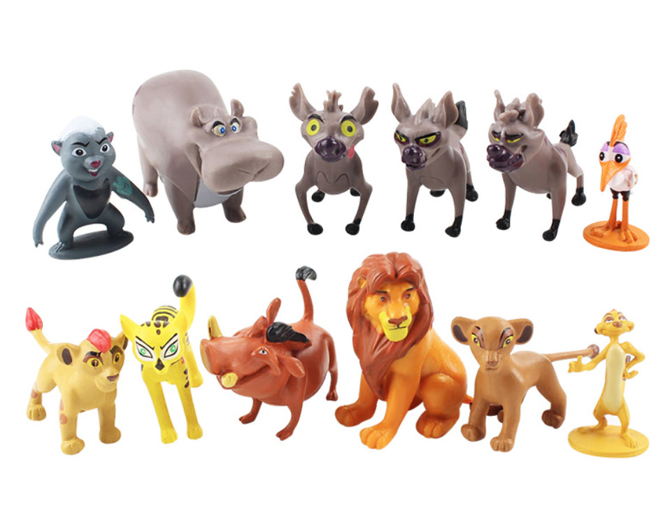 12pcs/set The Lion Guard King Lion Simba Bunga Figures PVC Cake Topper Toy Gift