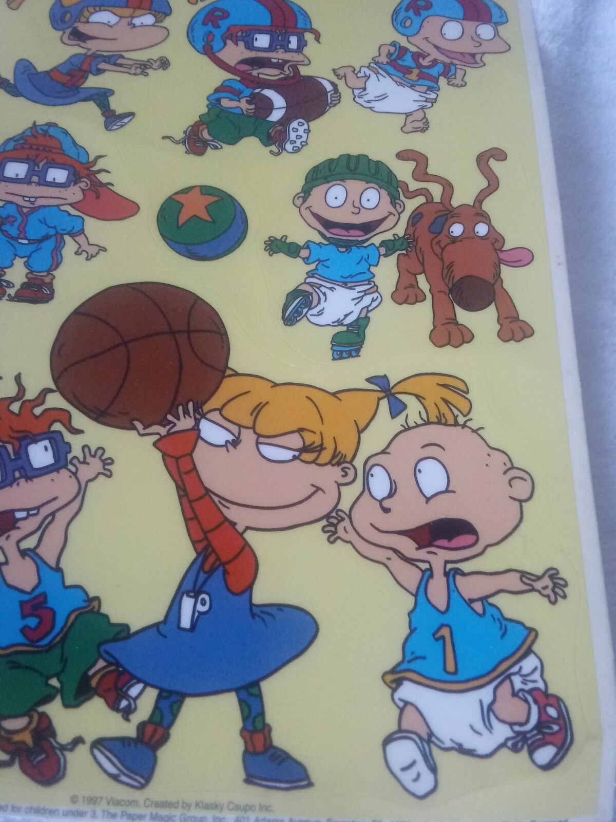 1997 Nickelodeon Rugrats Window Decals – Tommy,Angelica,Reptar,Phil NEW