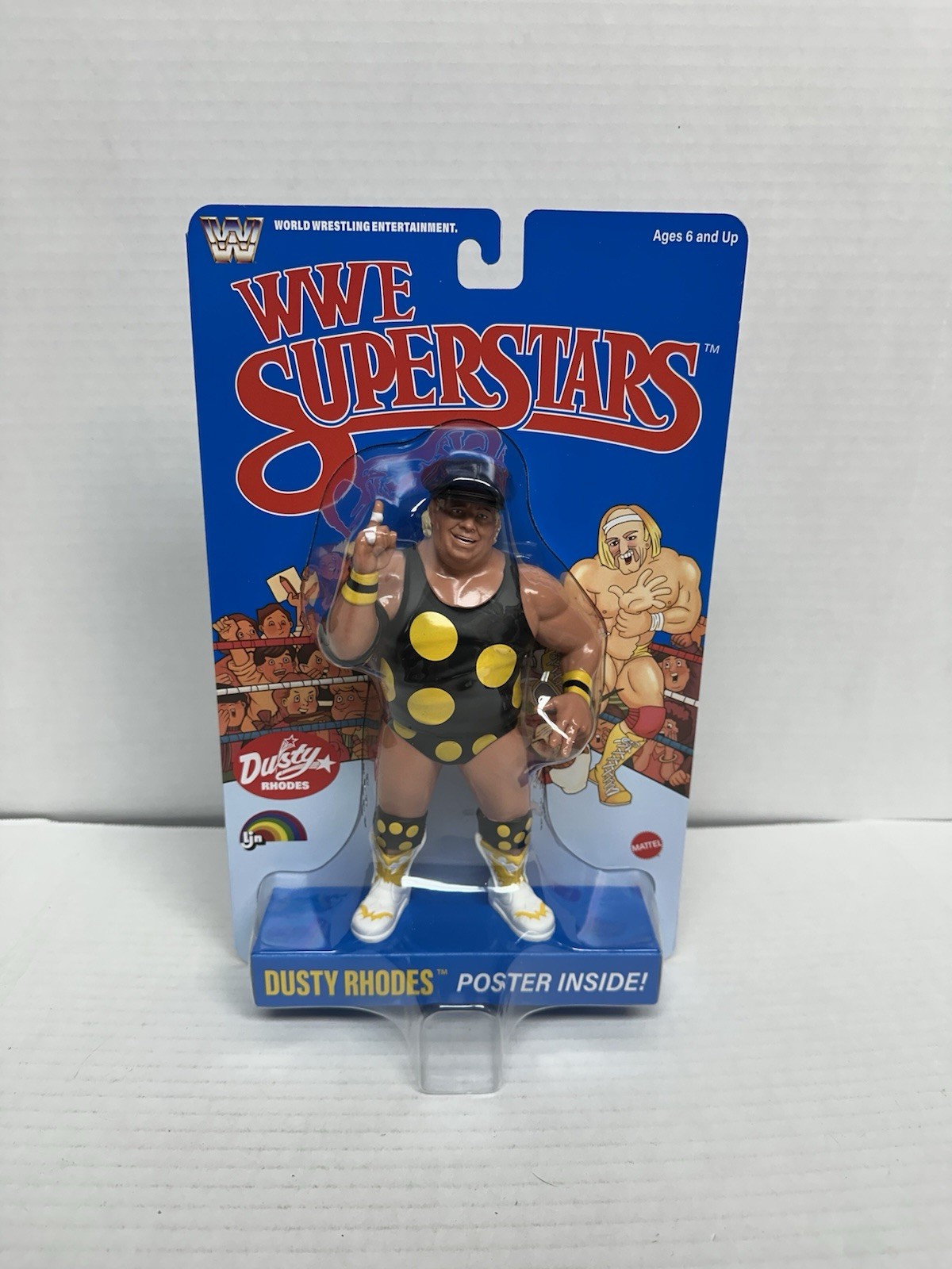 WWE SUPERSTARS LJN DUSTY RHODES 8” RETRO 2025 MATTEL BRIGHT BLUE VARIANT NEW NIB