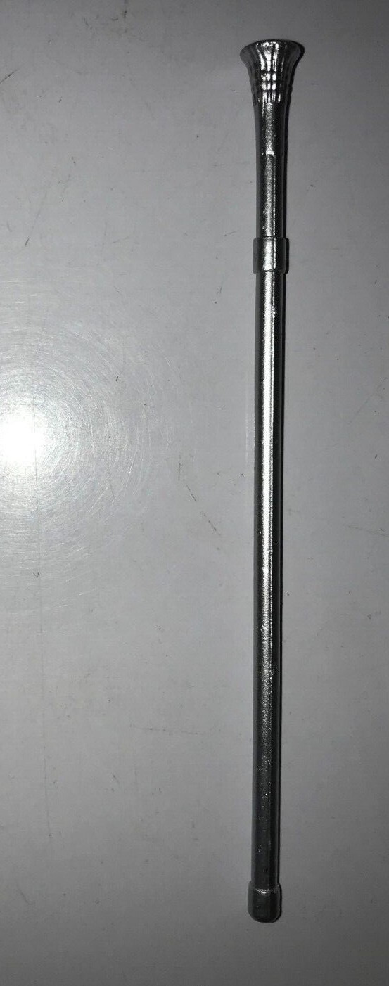 CUSTOM 4 INCH SILVER CANE FOR 6 INCH ACTION FIGURES LOOK 2X PIECES