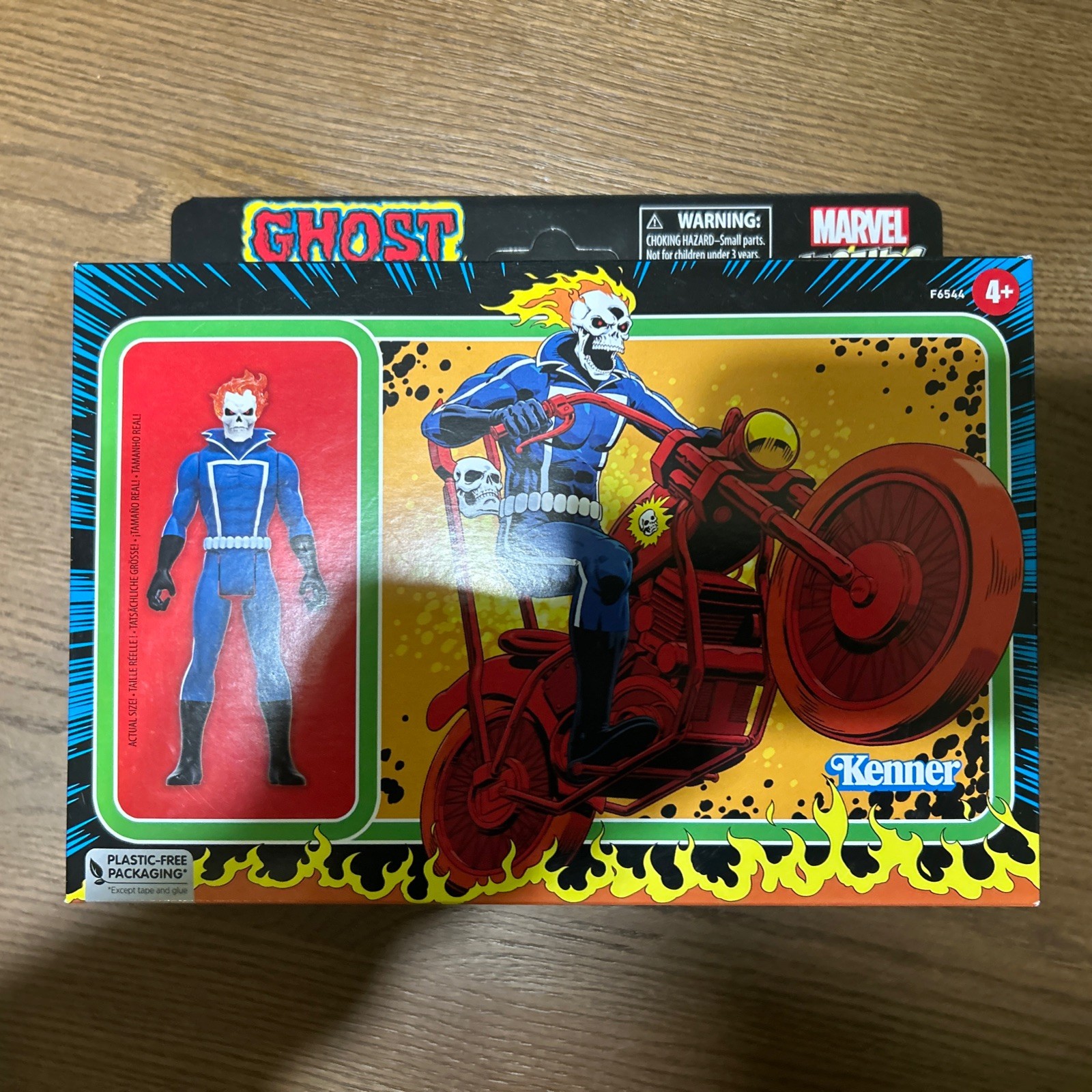 Hasbro Marvel Legends Kenner Retro Ghost Rider 2023 3.75&Prime; Figure And Motorcycle
