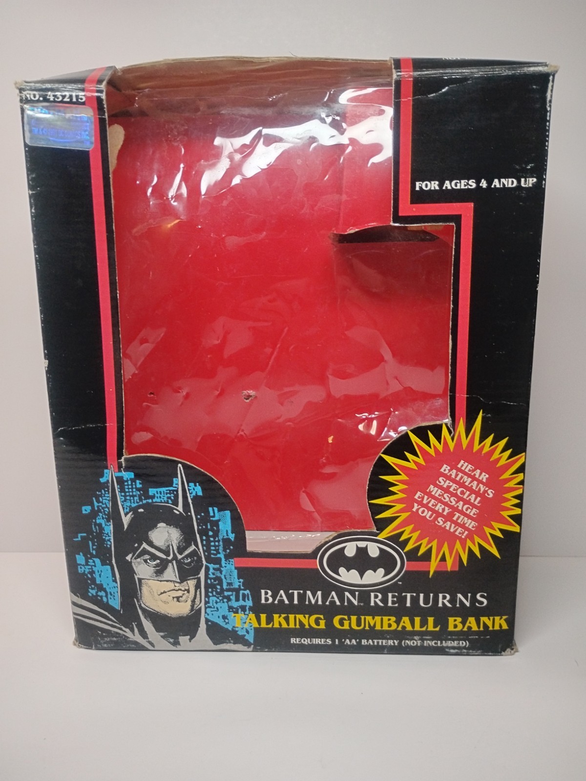 1992 Janex Batman Returns Talking Gumball Bank No Sound In Box Rare Official DC