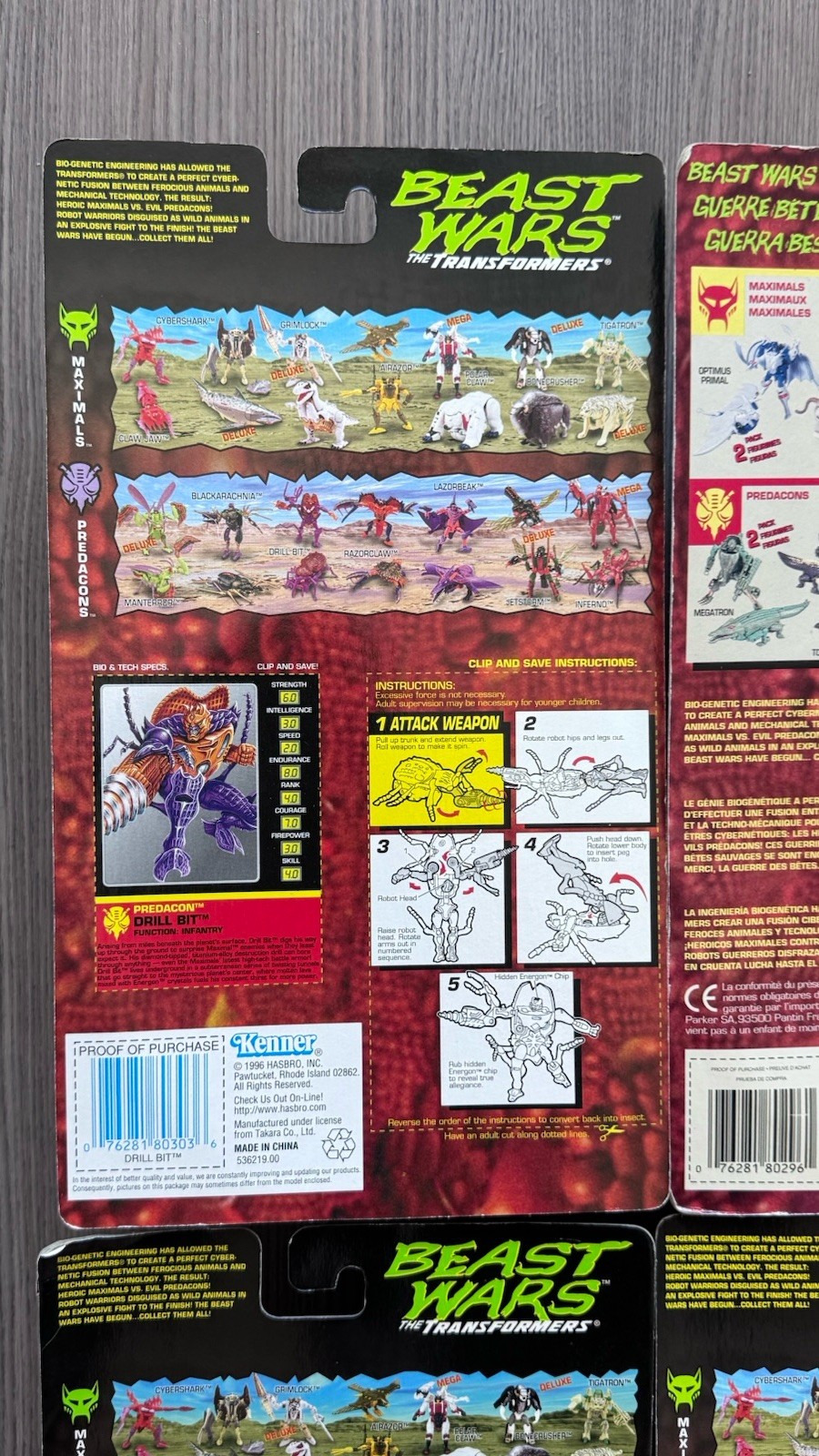 Kenner Transformers Beast Wars Action Figure Collection Boxed Lazorbeak Snarl
