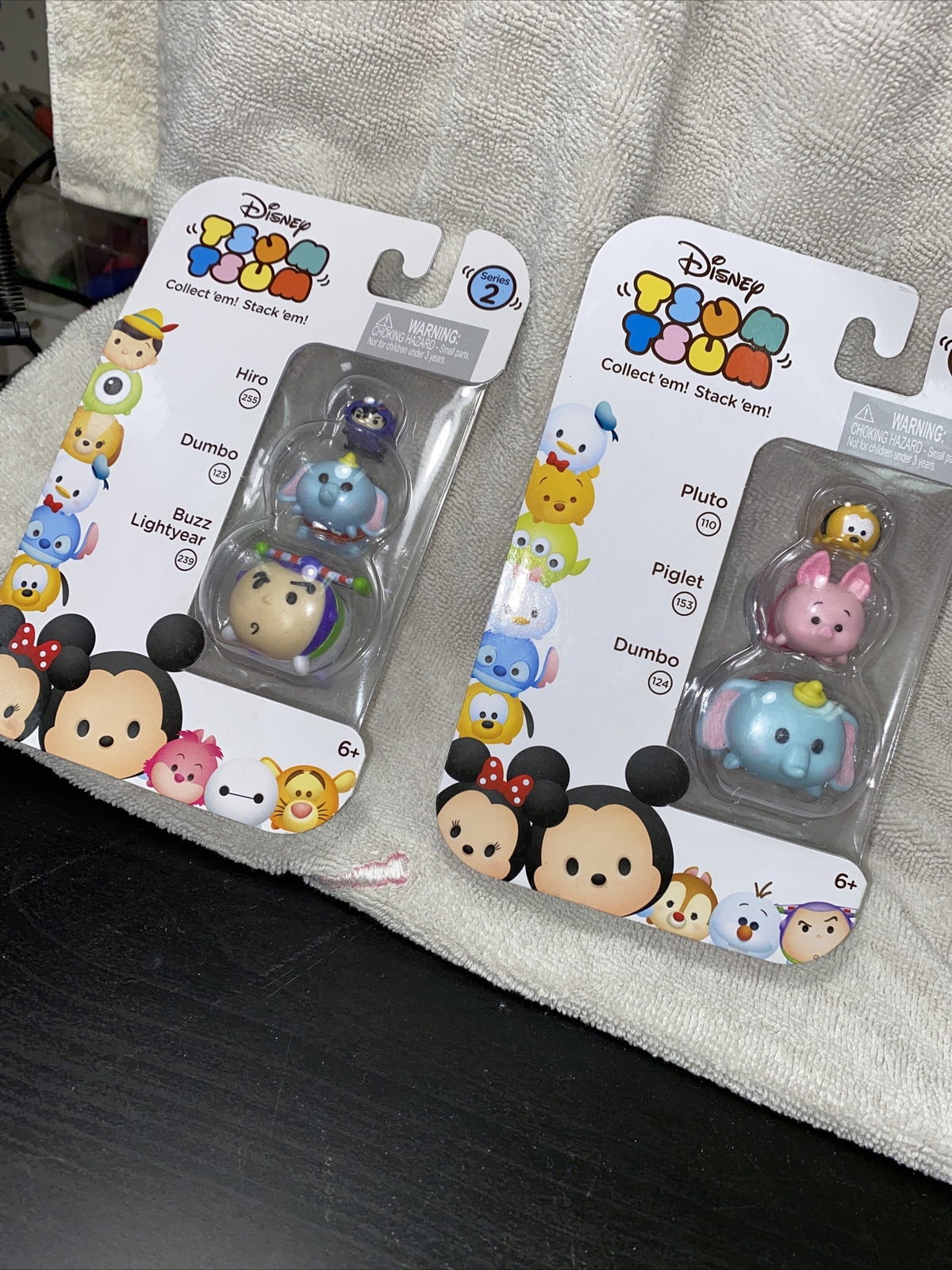 (2) Disney Tsum Tsum Three Collect’em Stack’em Toys 6+ Years Old Series 1 And 2