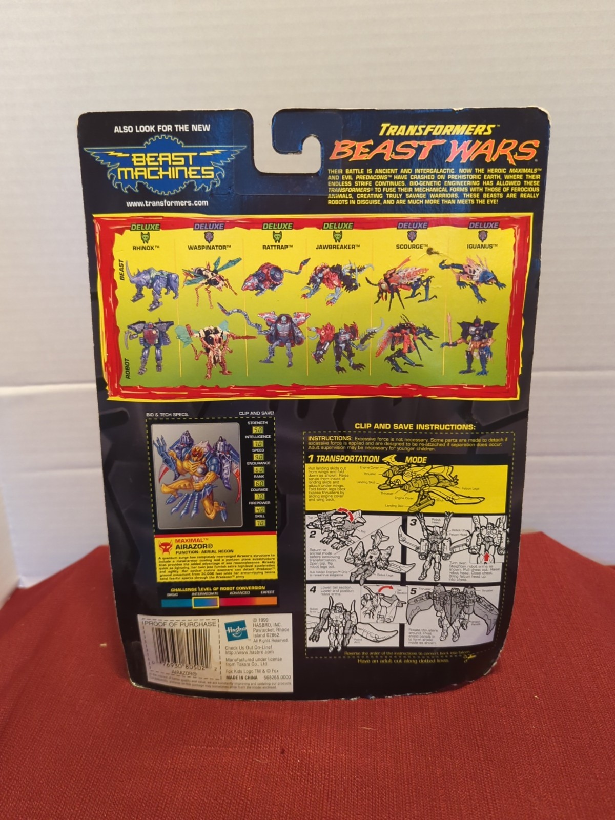 Transformers Beast Wars Transmetal Airazor Fox Kids Redeco Damaged Package