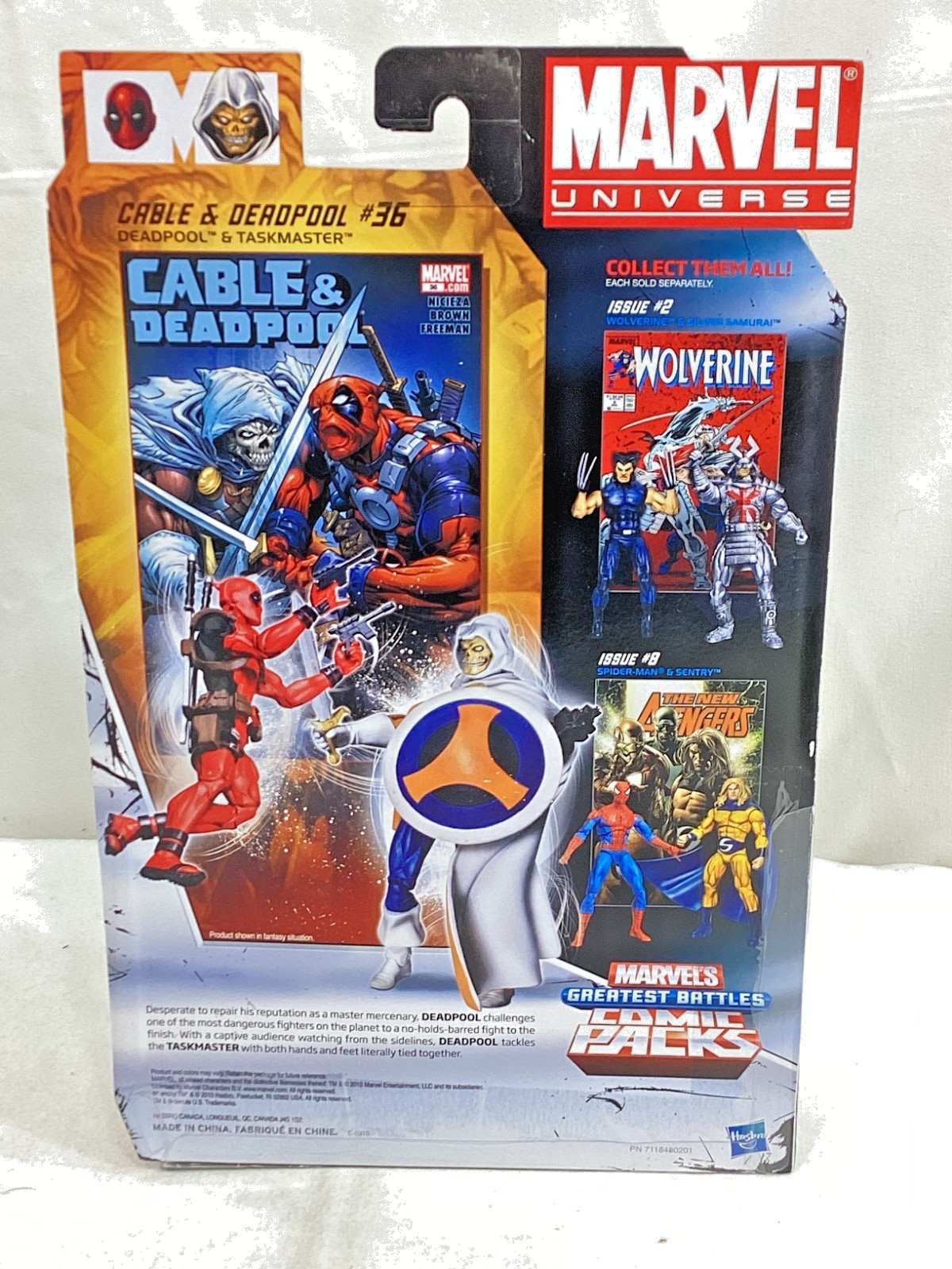 NEW Marvel&rsquo;s Greatest Battles Comic Packs Deadpool & Taskmaster Figure Comicbook