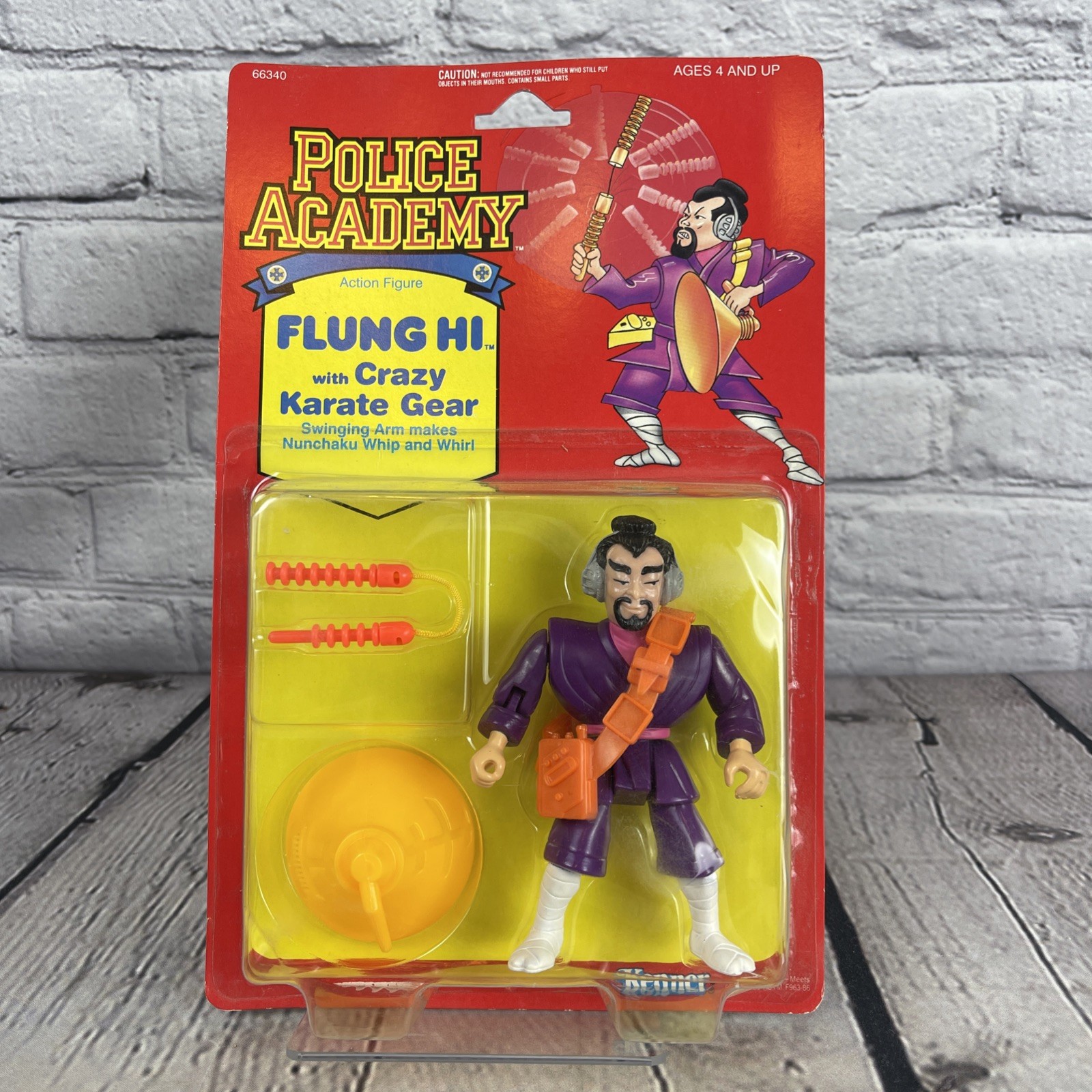 Kenner Police Academy Flung Hi With Crazy Karate Gear Action Figure MOC