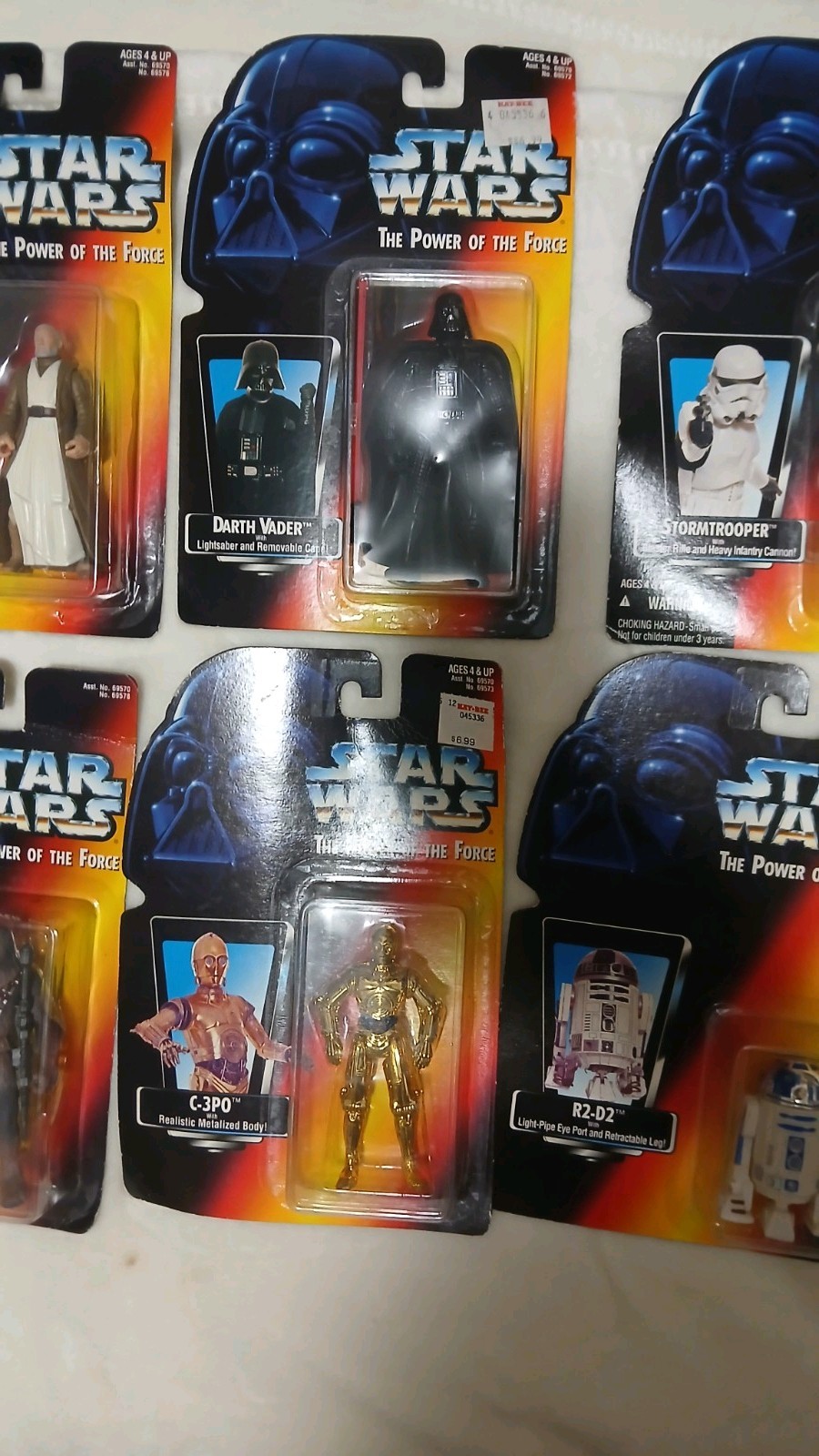 Lot of 8 Power of The Force Brand New Vintage 1995 Star Wars Action Figures MOC