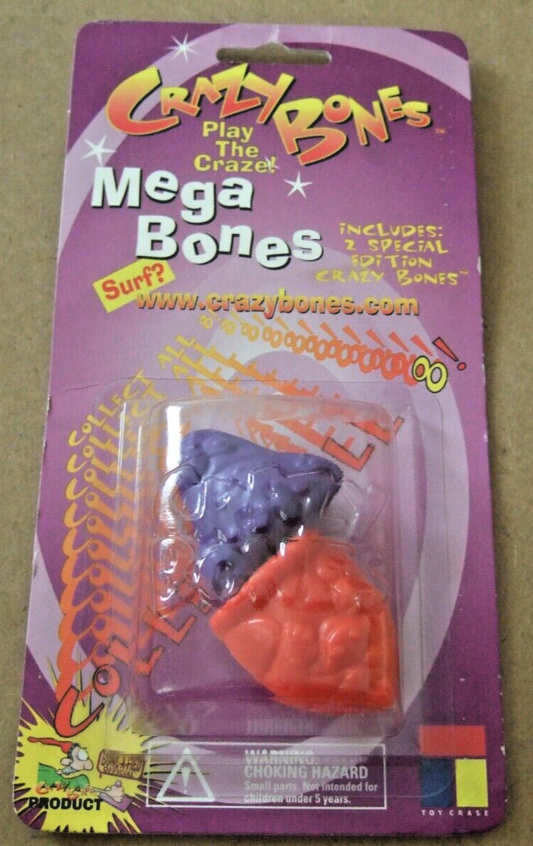 RARE NEW CRAZY BONES * MEGA BONES SURF? * PURPLE-NOSEY & ORANGE-REXXI E # 00330