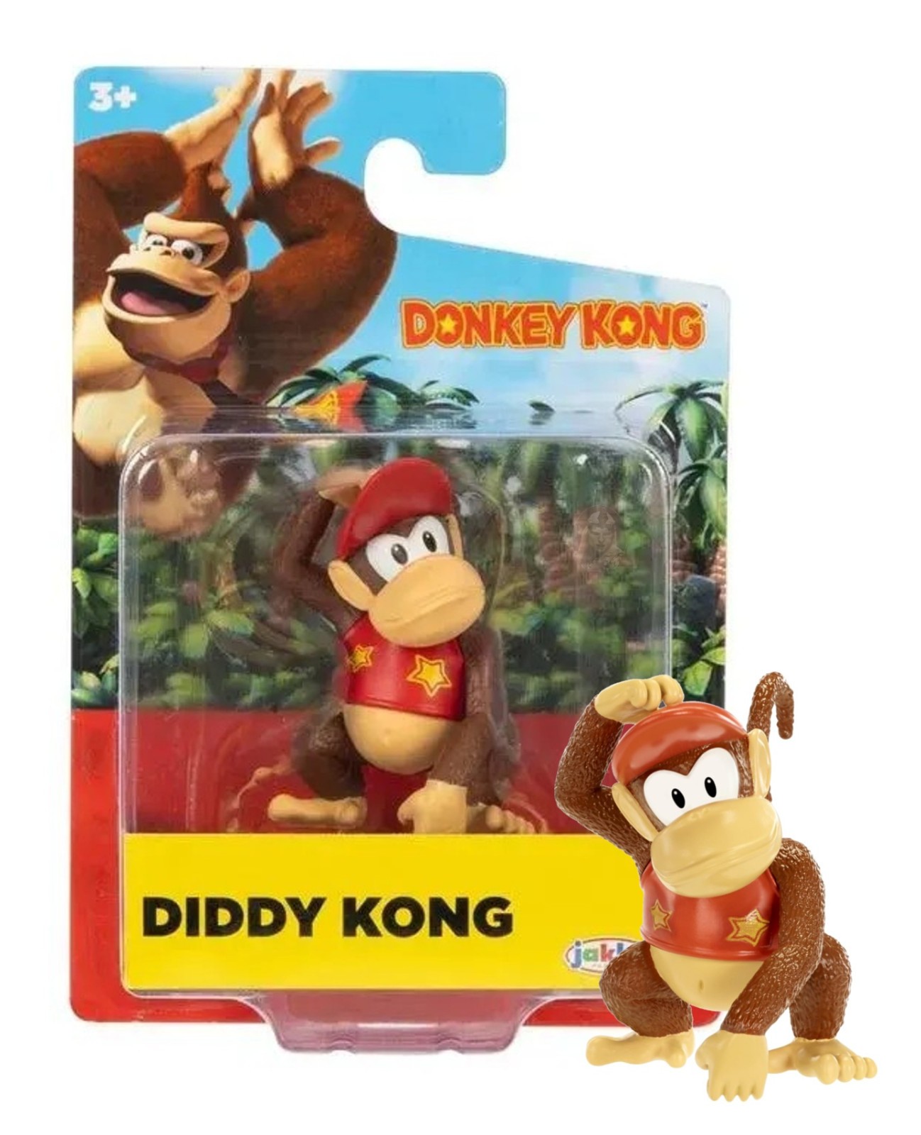 Jakks Pacific Donkey Kong Diddy Kong 2.5&Prime; Figure New in Package