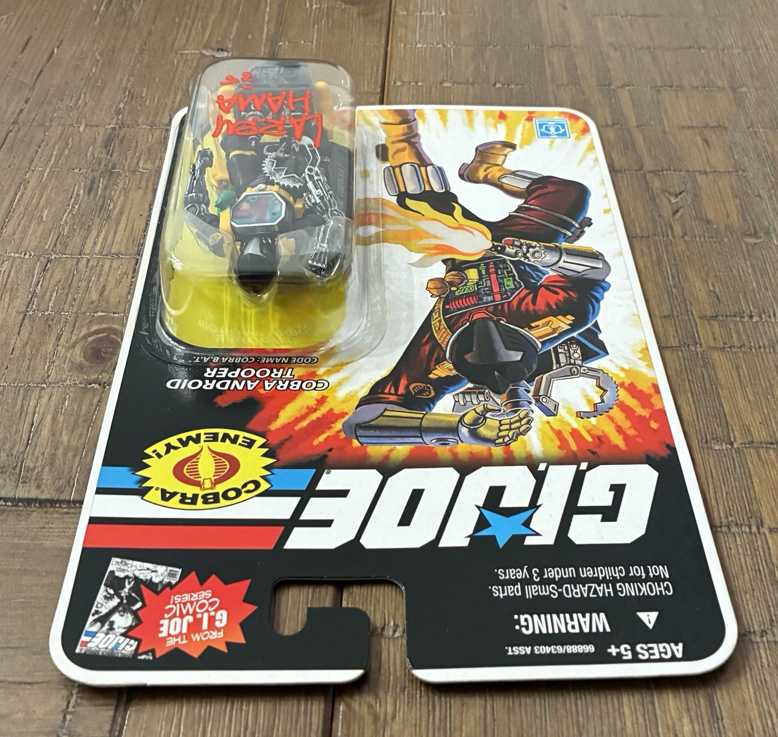 Larry Hama Signed 2008 GI Joe Comic Series Cobra BAT Action Figure Beckett BAS